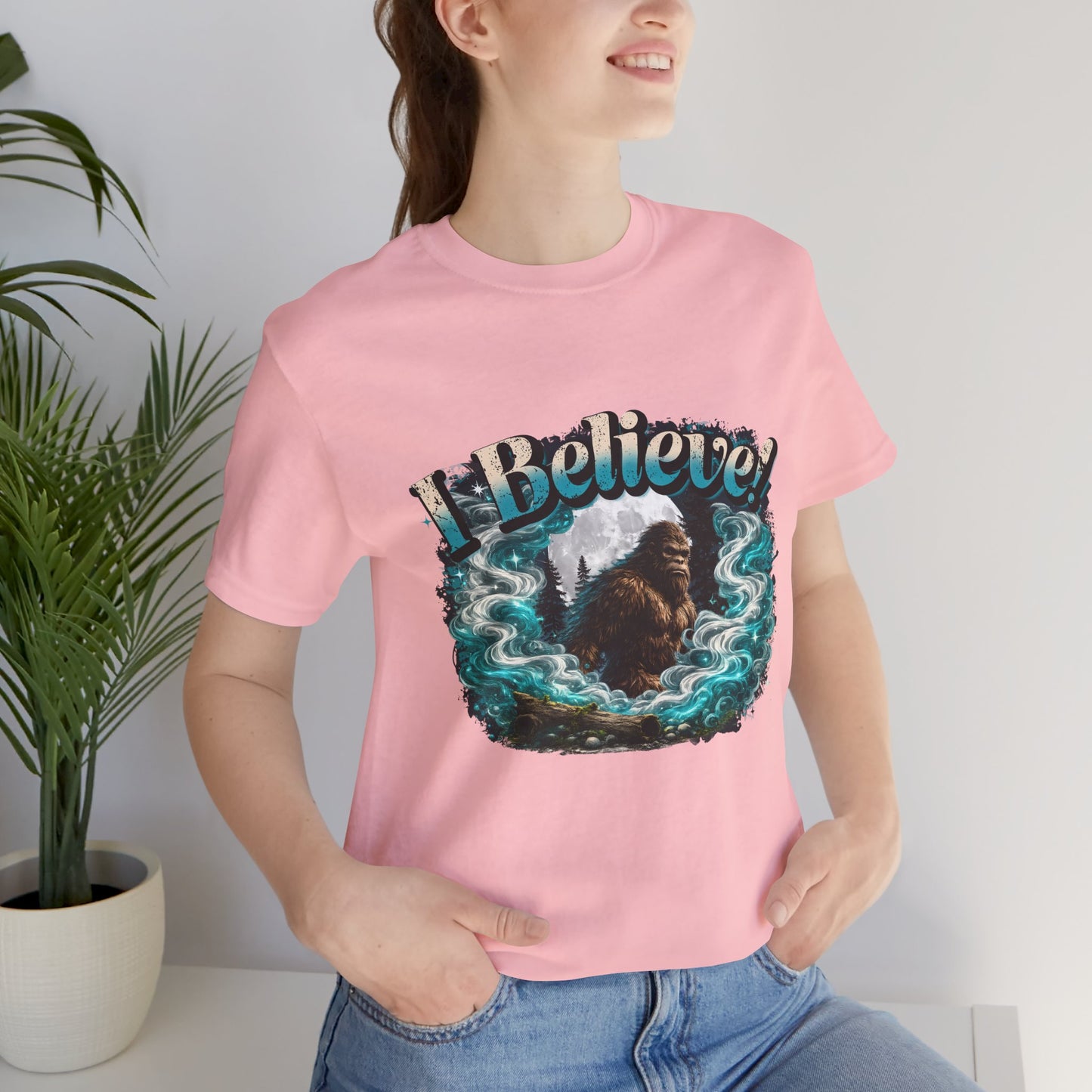I Believe! Bigfoot T-Shirt | Sasquatch Cryptid Wilderness Graphic Tee