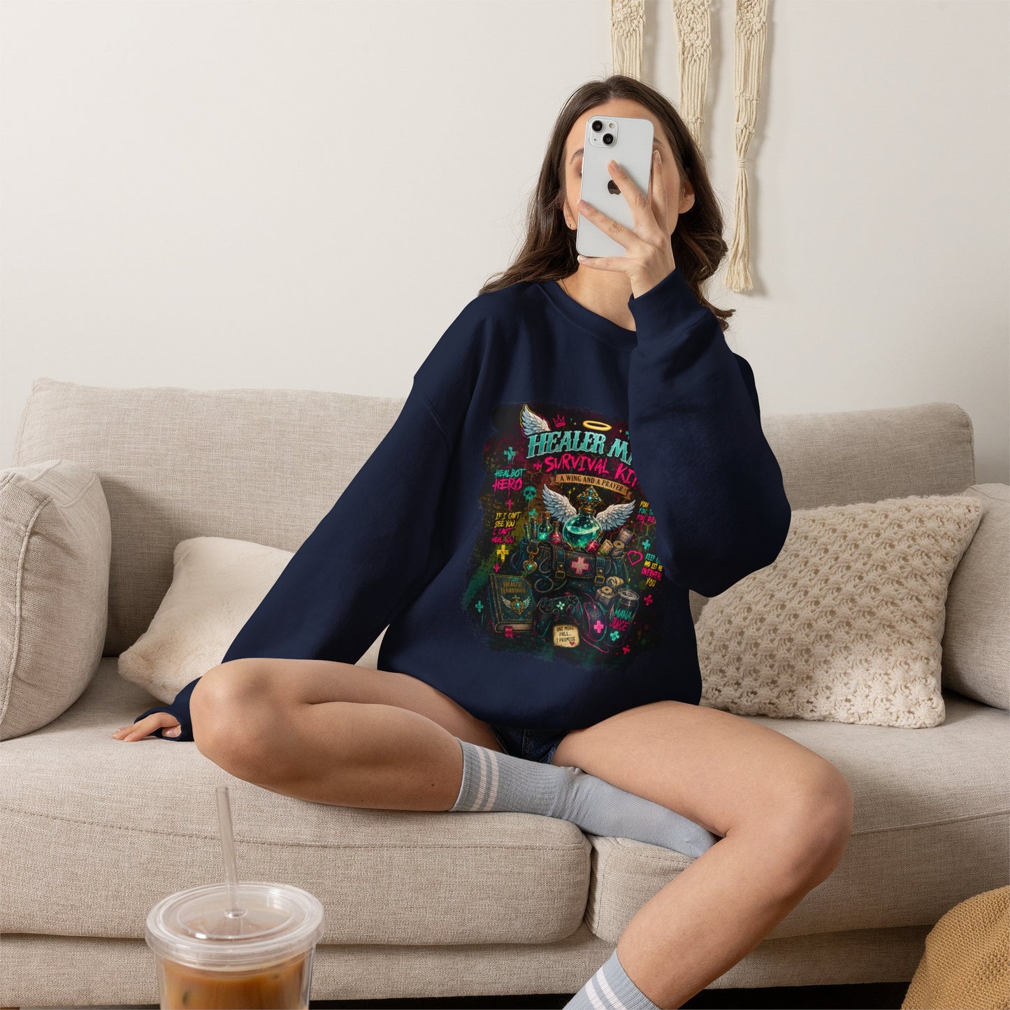 Healer Main Survival Kit | Fantasy Gamer Sweatshirt