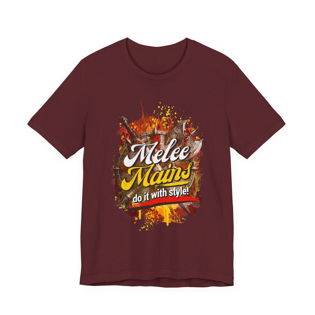 Melee Mains Graphic Tee — “Melee Mains do it with style!” Gamer T‑Shirt