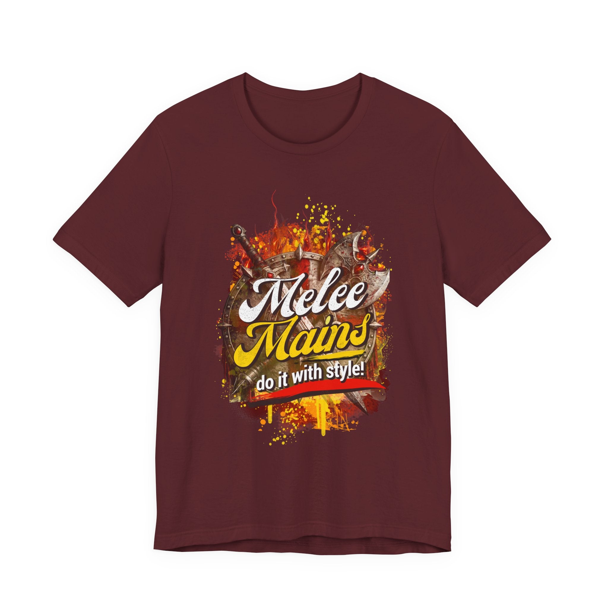 Melee Mains Graphic Tee — “Melee Mains do it with style!” Gamer T‑Shirt