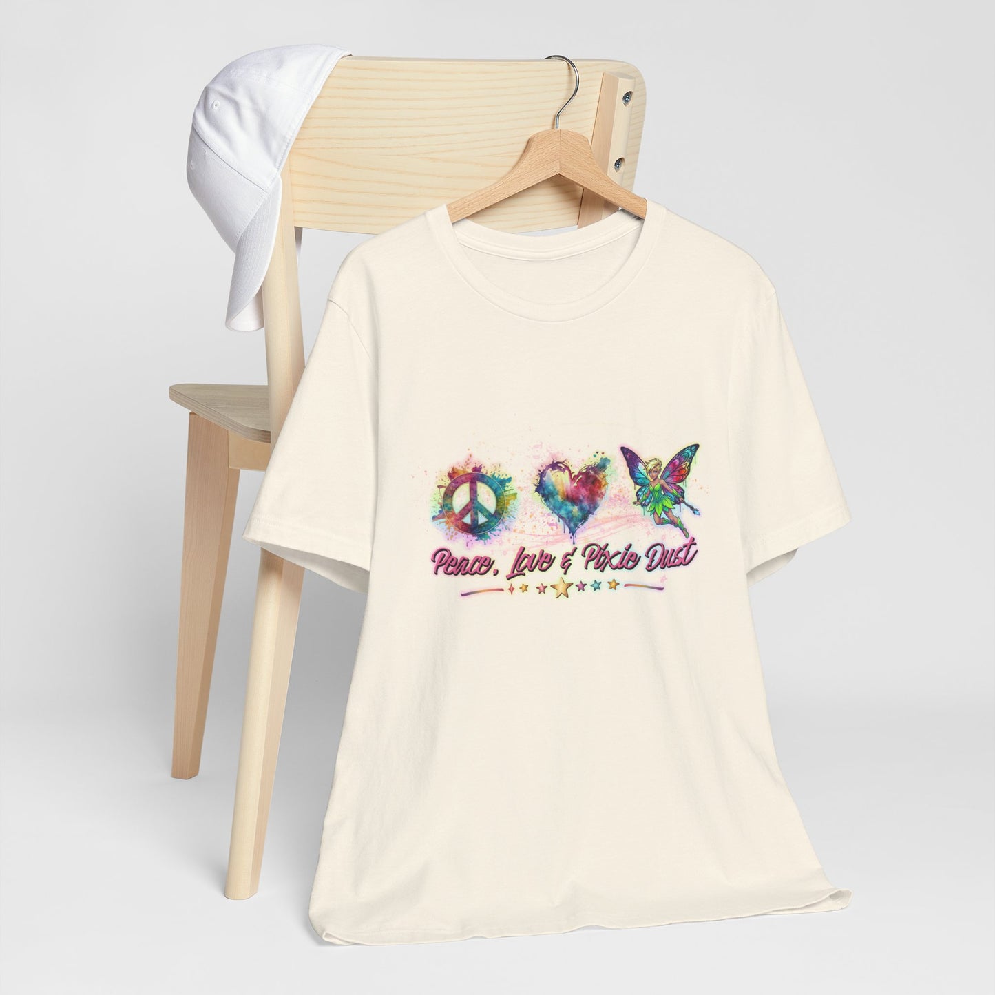 Peace, Love & Pixie Dust Watercolor Fantasy T-Shirt