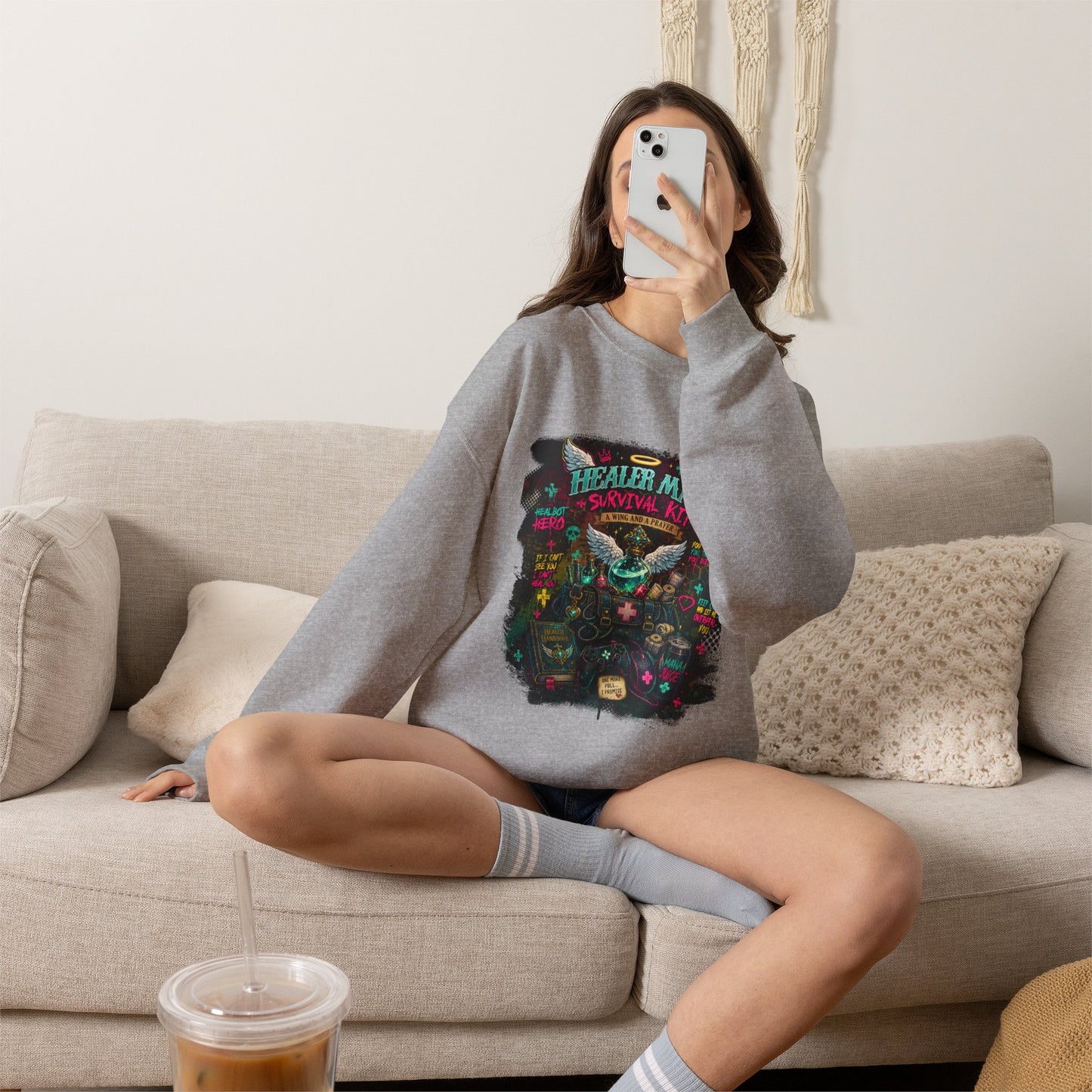 Healer Main Survival Kit | Fantasy Gamer Sweatshirt