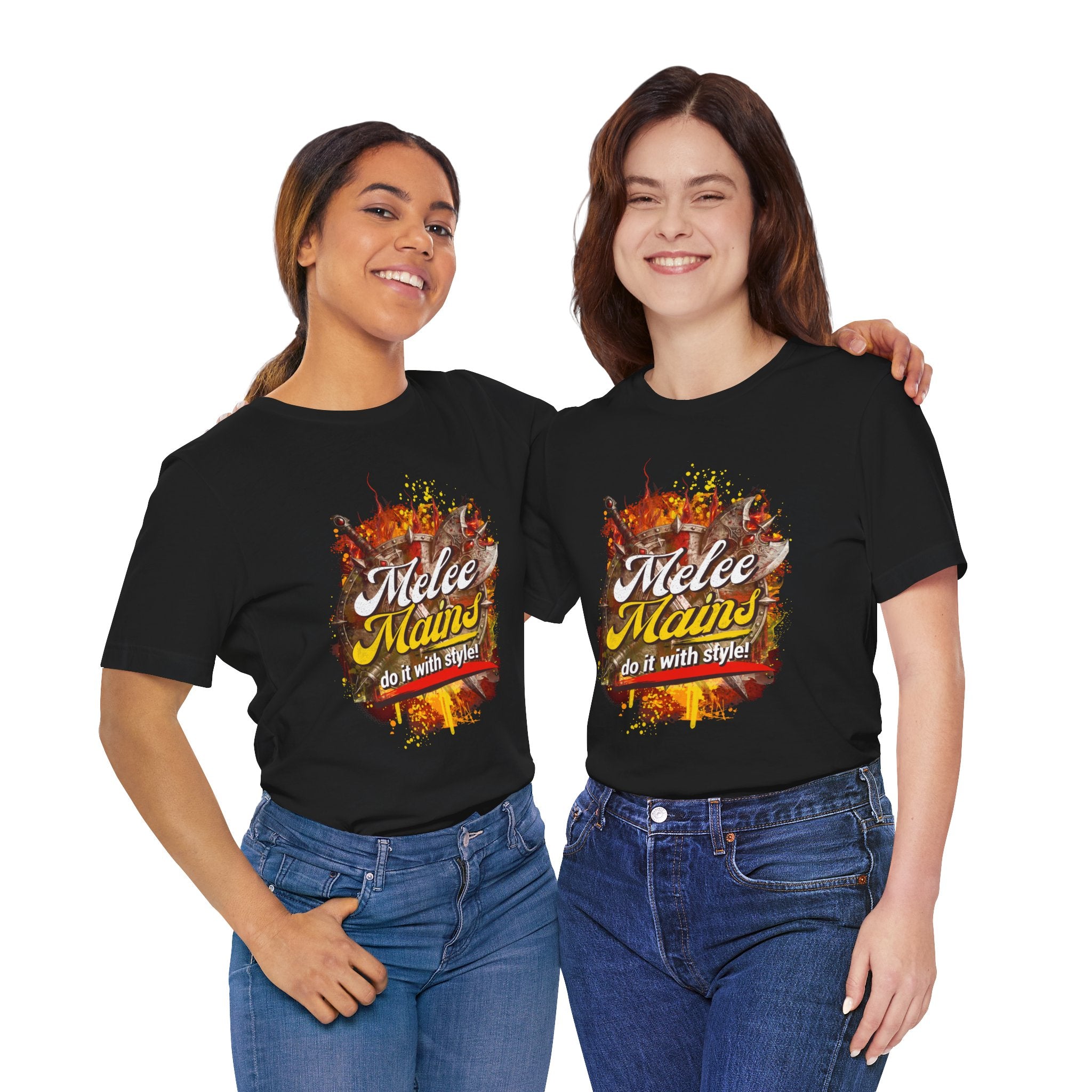 Melee Mains Graphic Tee — “Melee Mains do it with style!” Gamer T‑Shirt