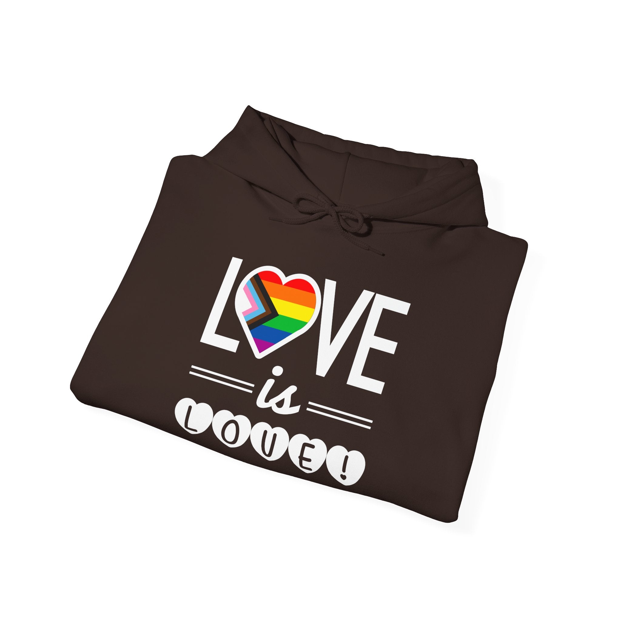 Love Is Love Hoodie — Rainbow Heart Pride Pullover