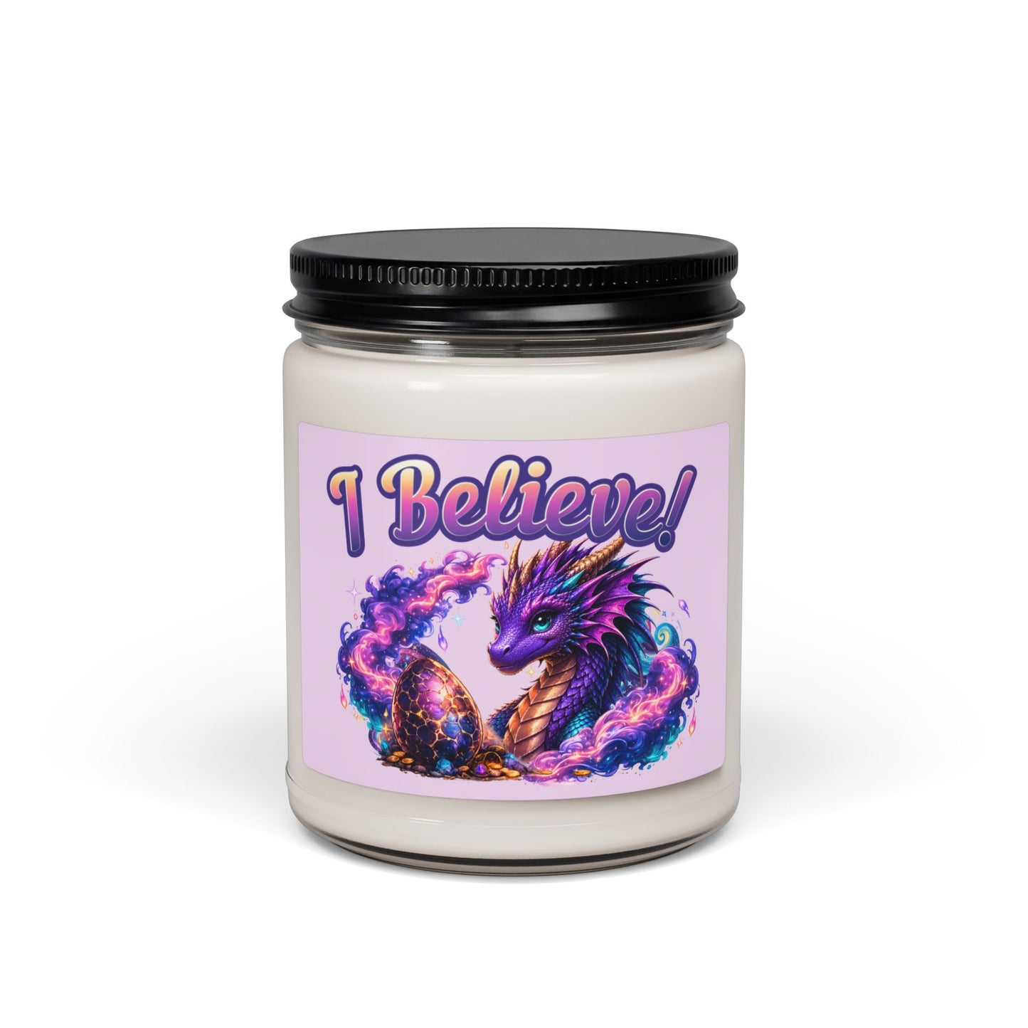I Believe! Dragon Scented Soy Candle | Magical Fantasy Dragon Home Decor