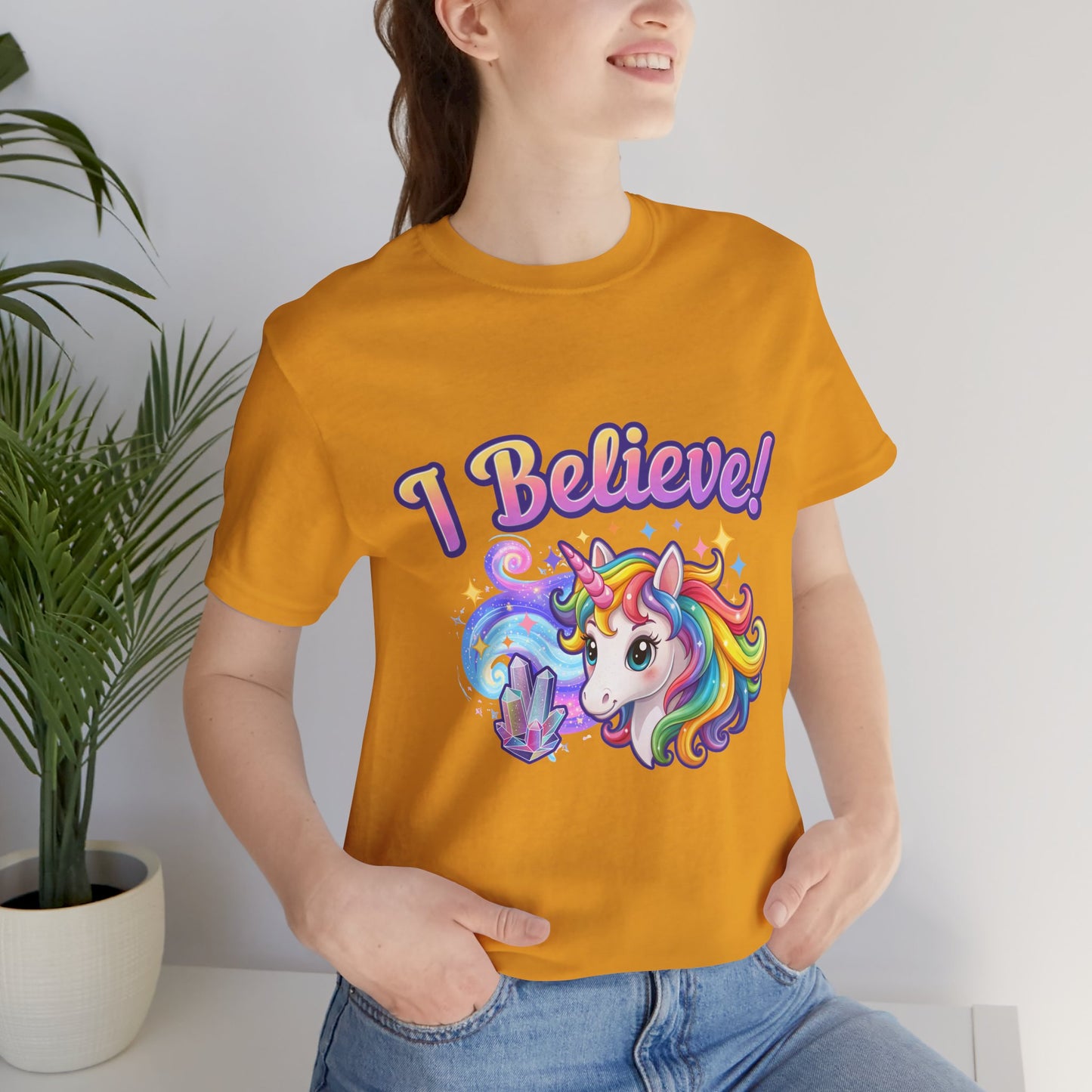 I Believe... Unicorn | Fantasy T-Shirt | Magical Rainbow Mythical Creature Graphic Tee
