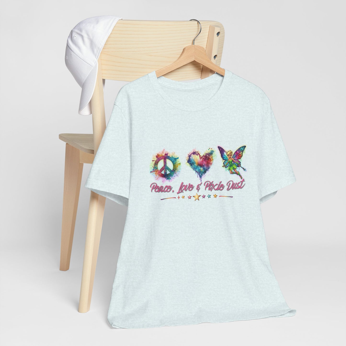 Peace, Love & Pixie Dust Watercolor Fantasy T-Shirt