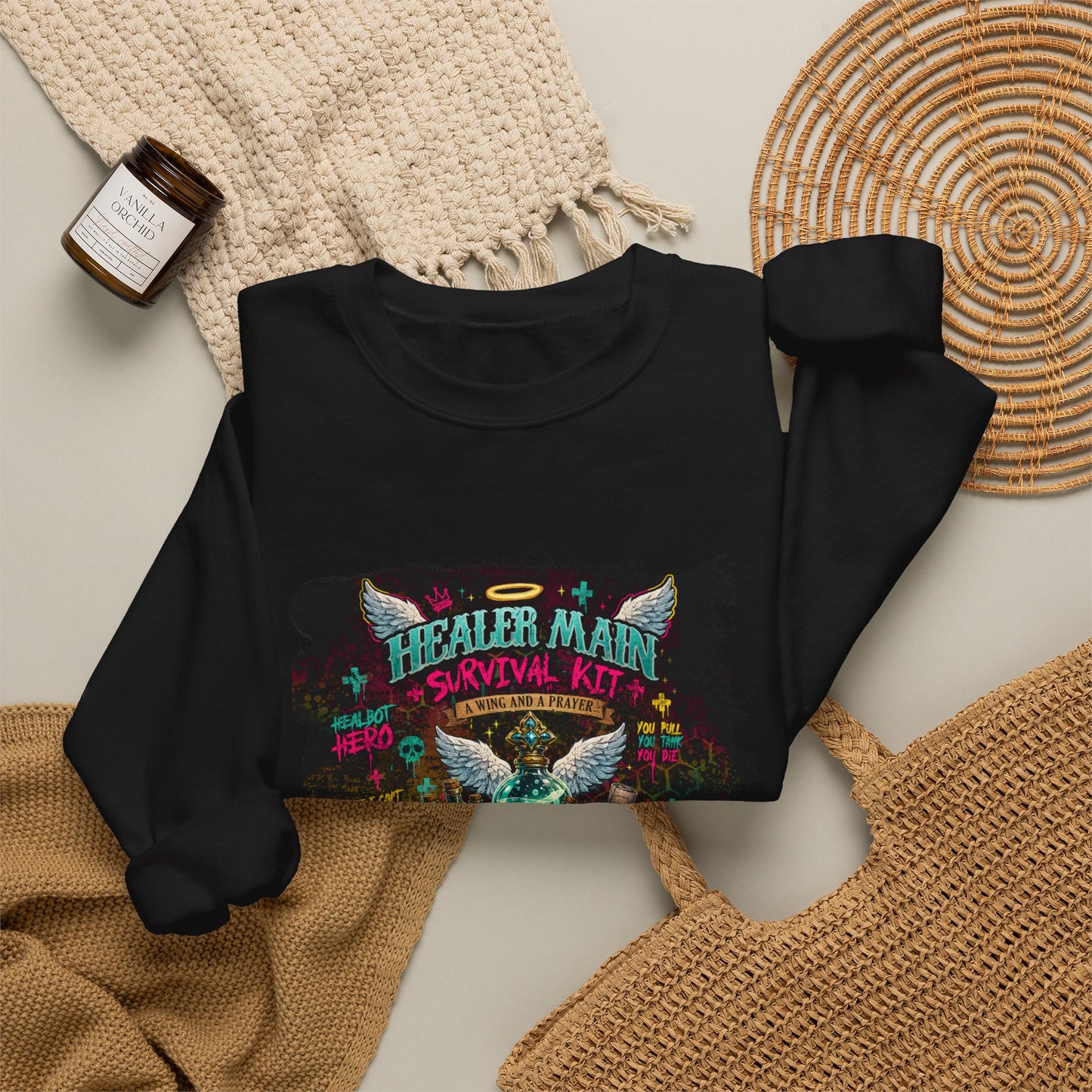 Healer Main Survival Kit | Fantasy Gamer Sweatshirt