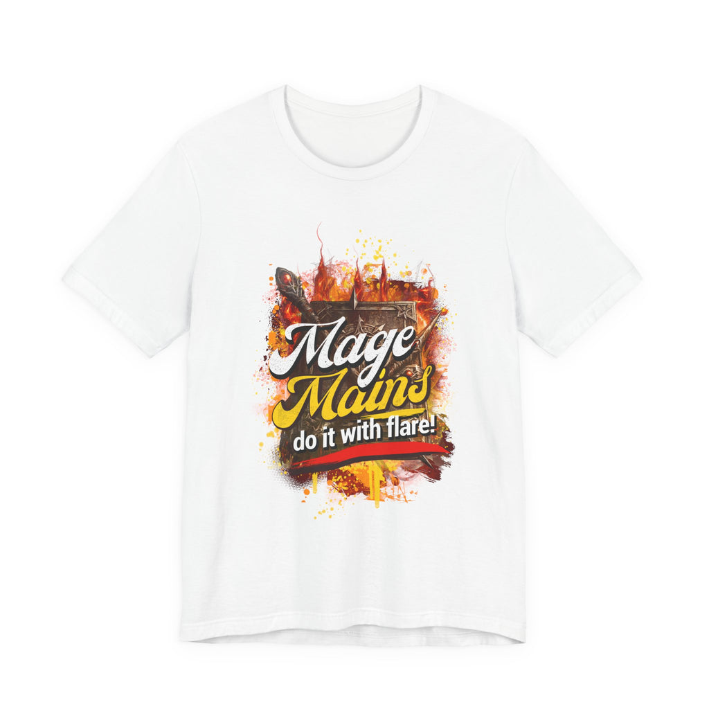 Mage Mains Tee — "Do It With Flare!" Fantasy Gamer Spellcaster T-Shirt