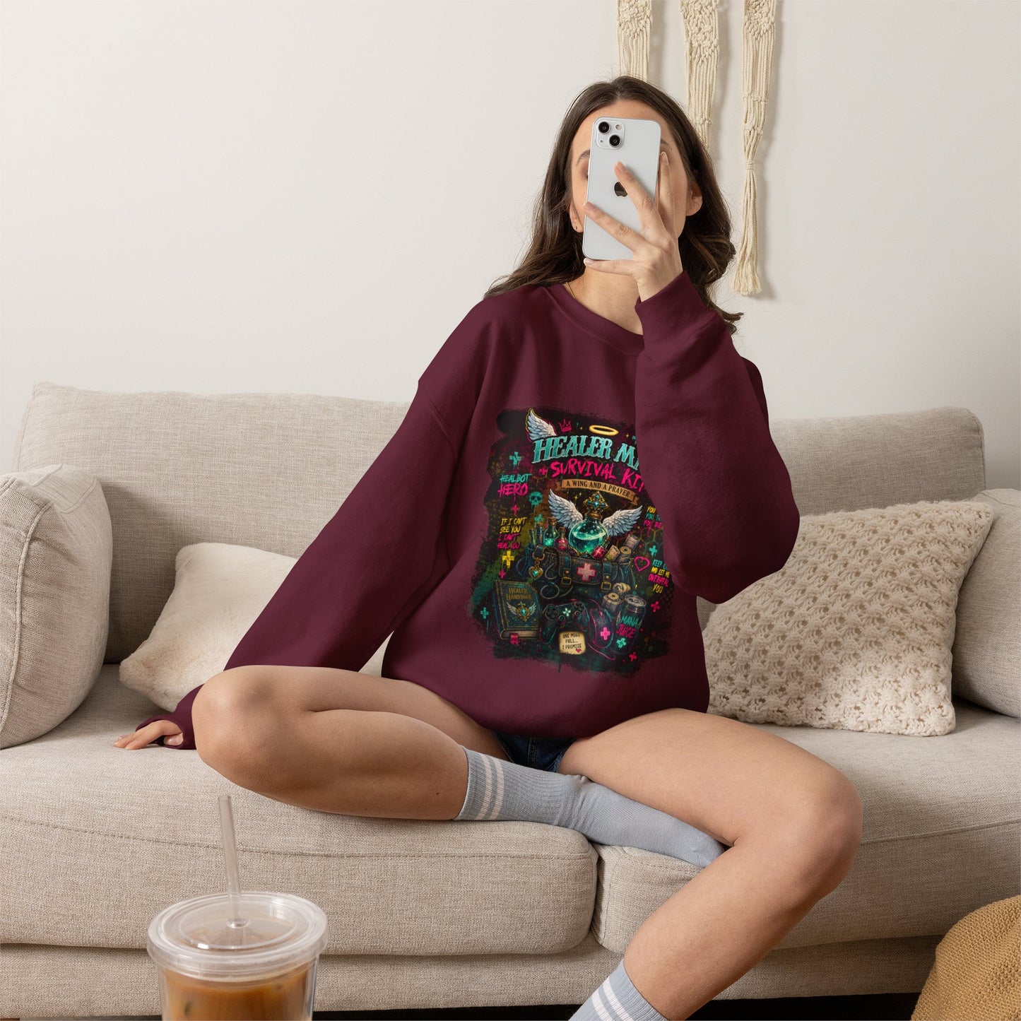 Healer Main Survival Kit | Fantasy Gamer Sweatshirt