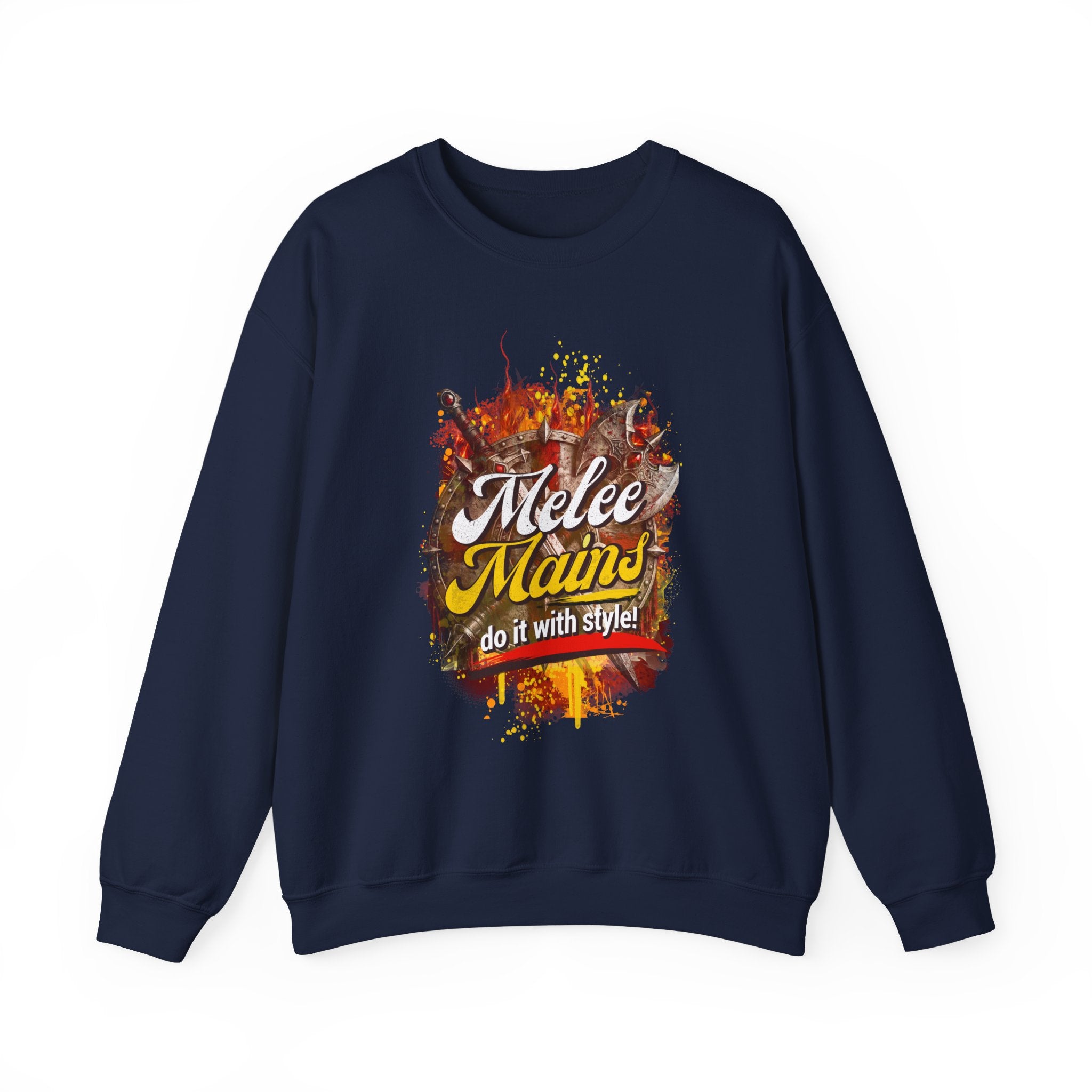 Melee Mains Crewneck Sweatshirt – “Do It With Style” Gamer Graphic Pullover
