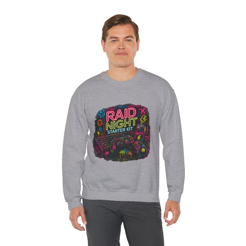 Raid Night Starter Kit | Retro Neon Gamer Sweatshirt