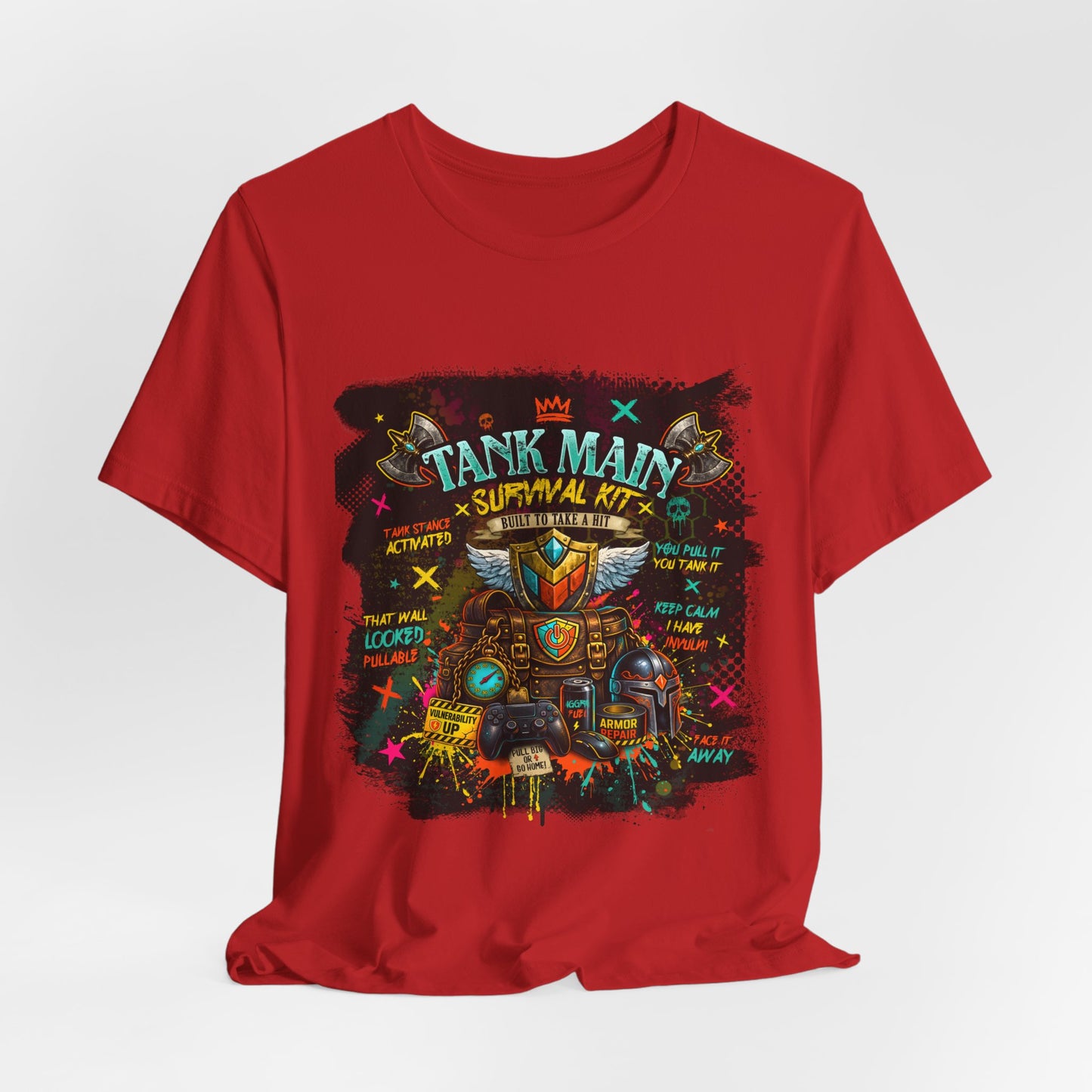 Tank Main Survival Kit – MMORPG Gamer T-Shirt