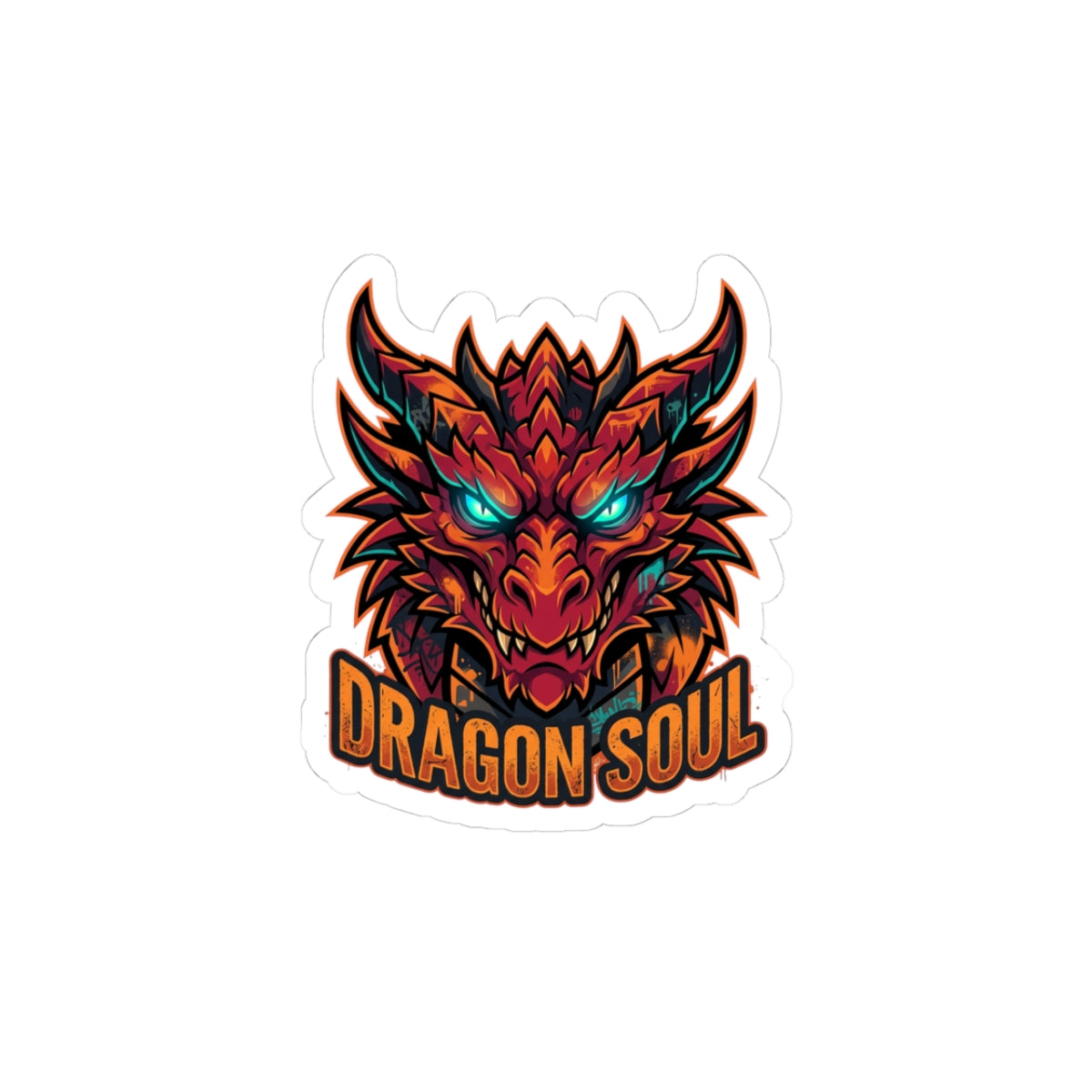 Dragon Skull Sticker | dragon, fantasy art, tattoo style