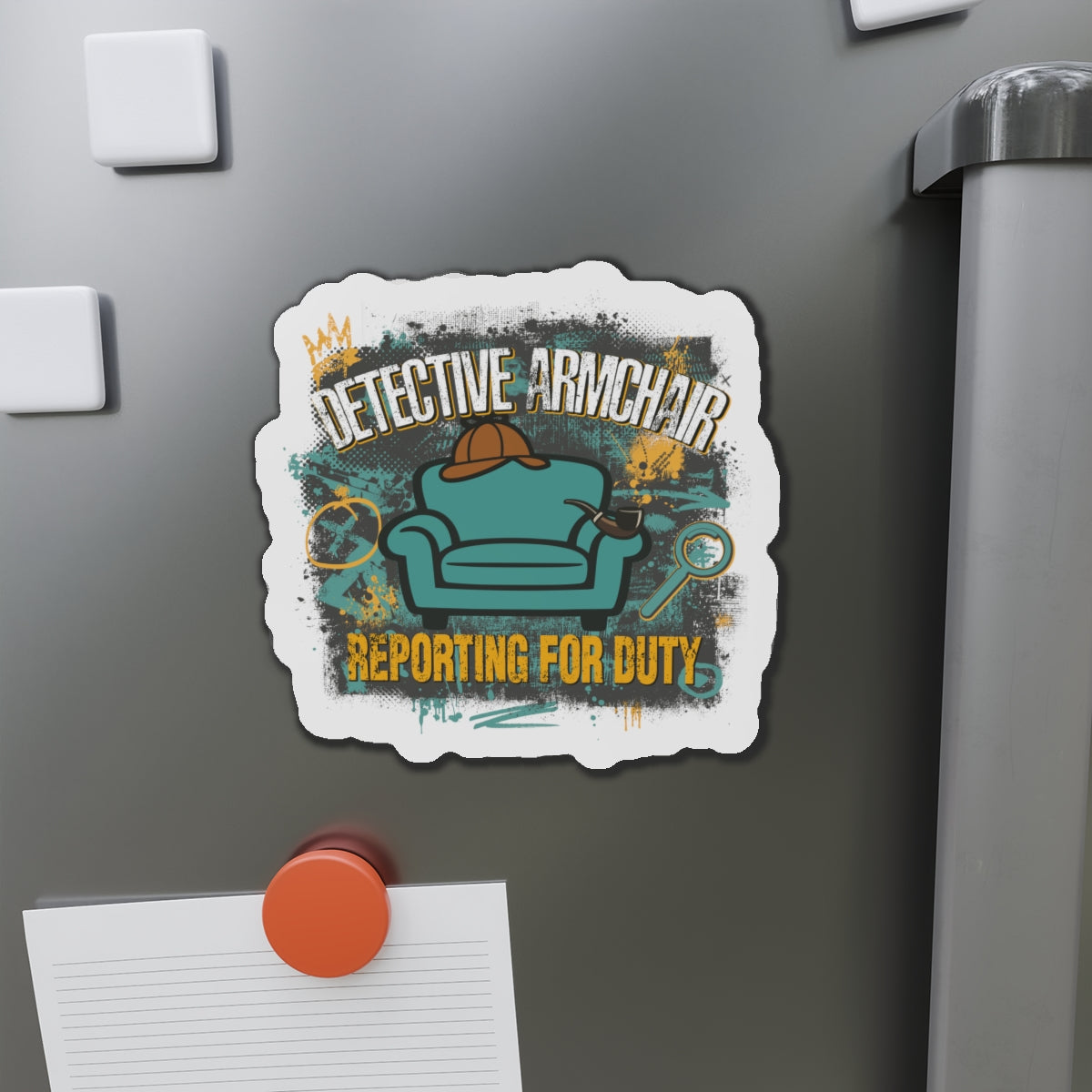 Armchair Detective Reporting for Duty True Crime Die-Cut Magnet