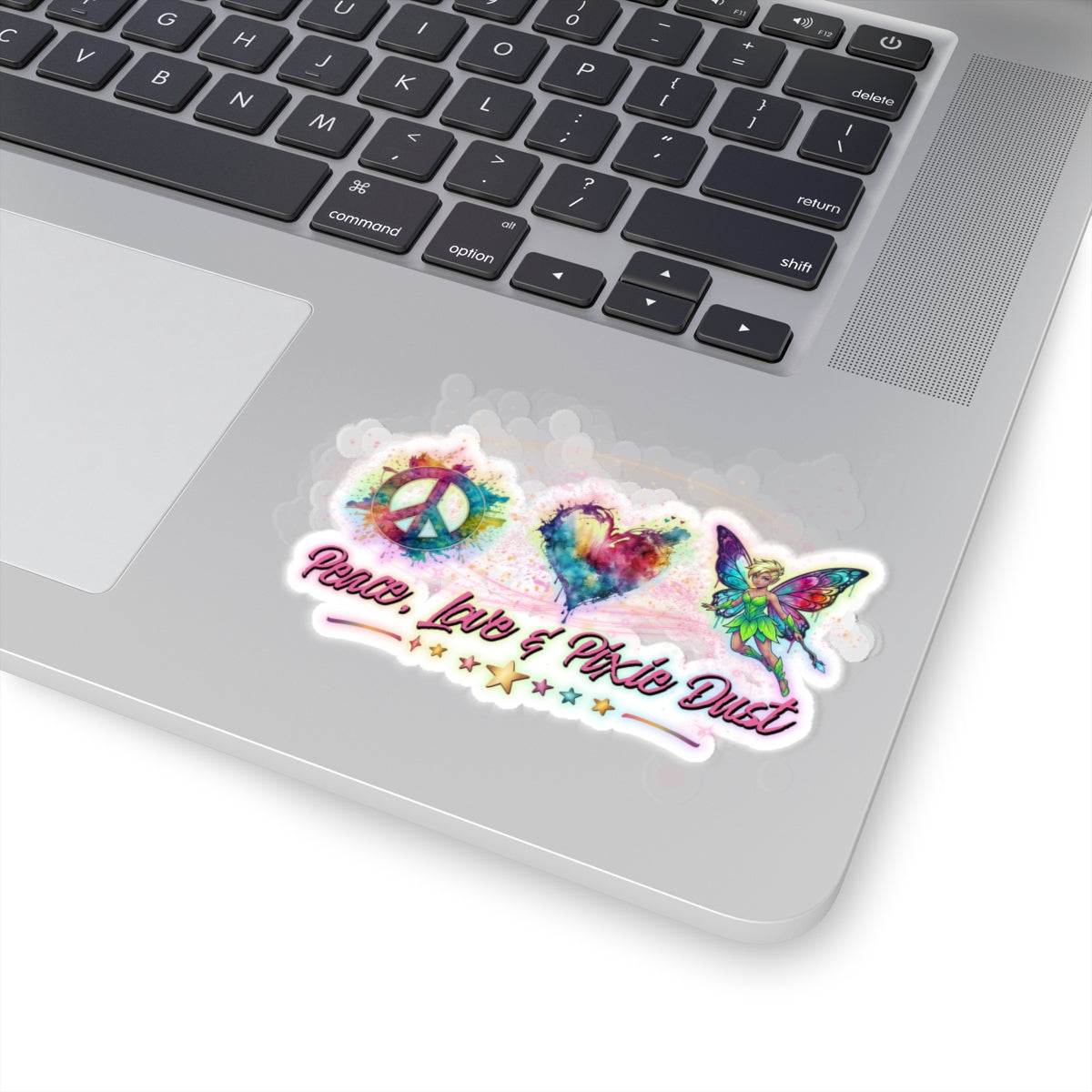 Peace, Love & Pixie Dust Fantasy Watercolor Vinyl Sticker