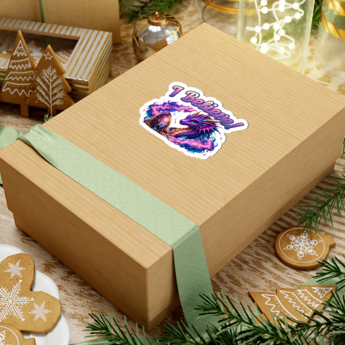 I Believe! Dragon Vinyl Sticker | Magical Fantasy Dragon Egg Decal