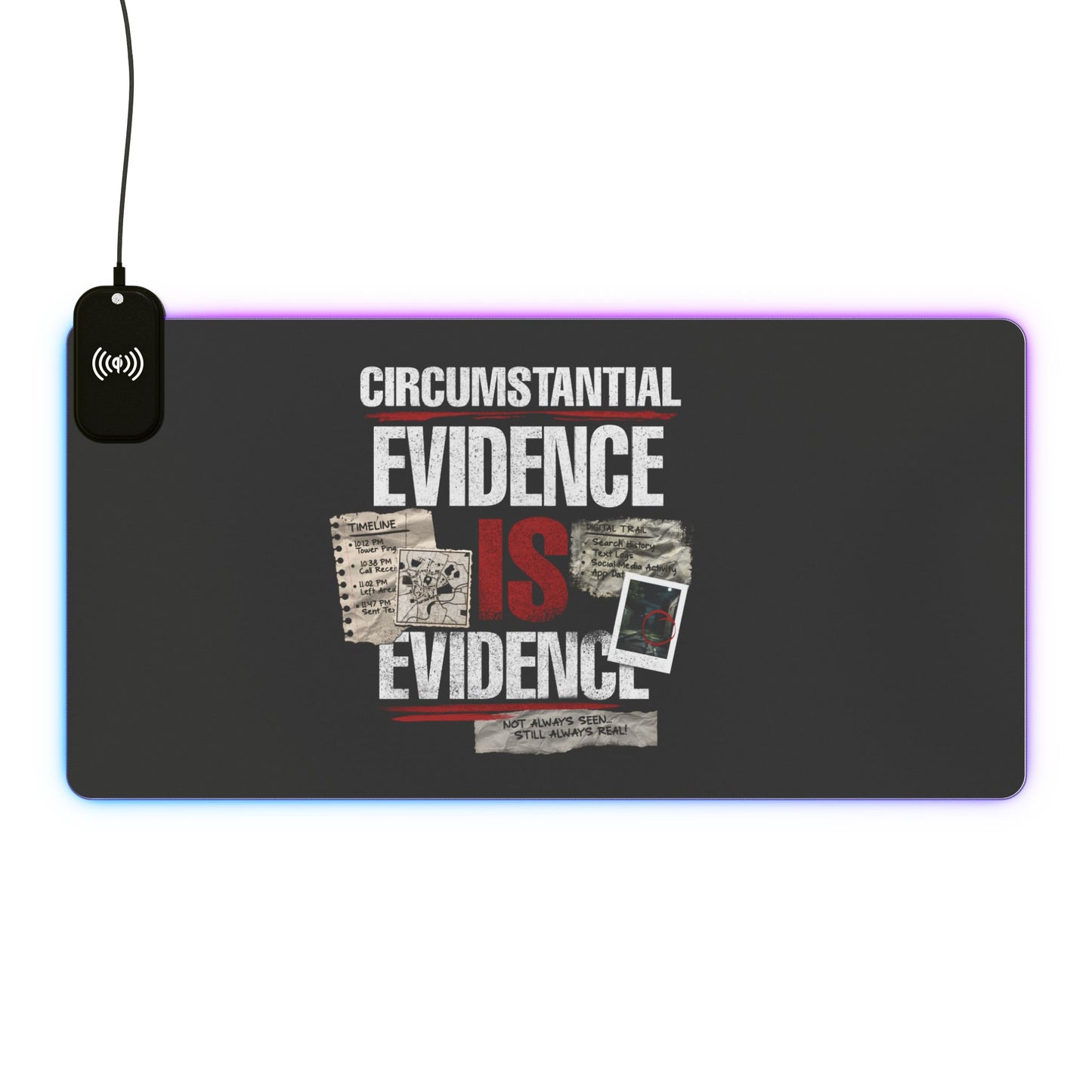 Circumstantial Evidence Is Evidence | True Crime Extended Gaming Mouse Pad