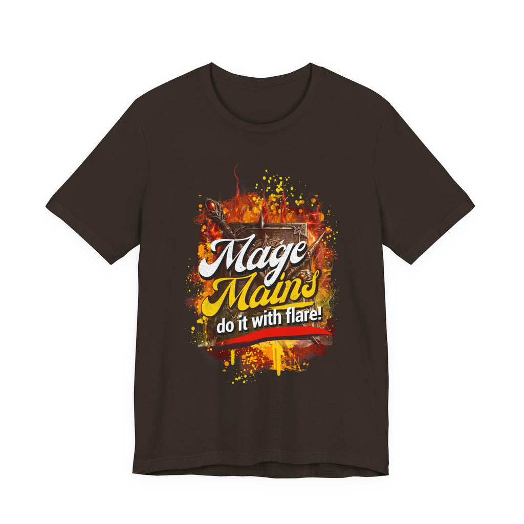 Mage Mains Tee — "Do It With Flare!" Fantasy Gamer Spellcaster T-Shirt