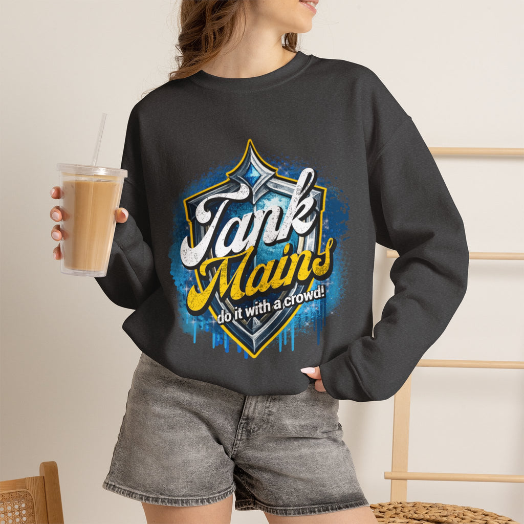 Tank Mains Crewneck Sweatshirt — Gamer Esports Graphic Pullover
