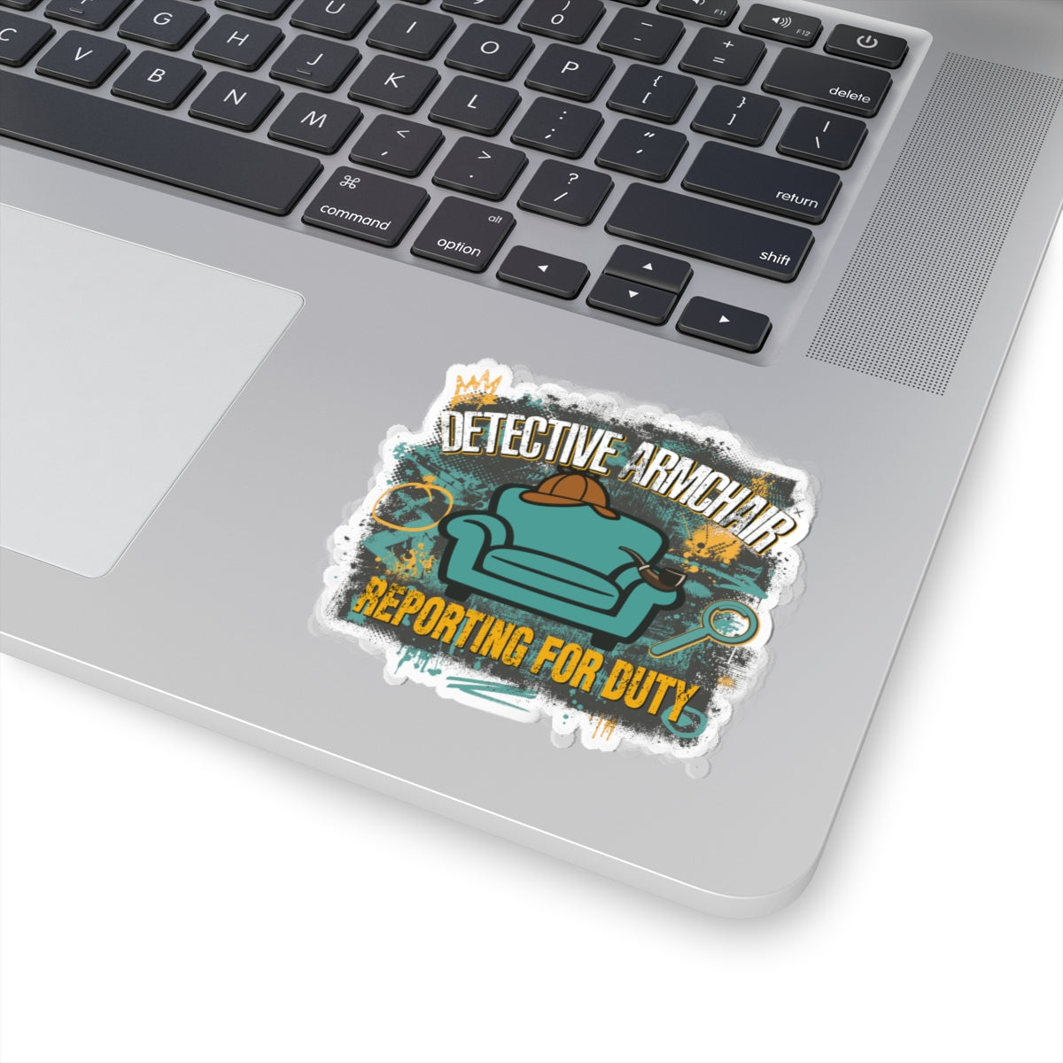 Detective Armchair Reporting for Duty Funny True Crime Vinyl Sticker