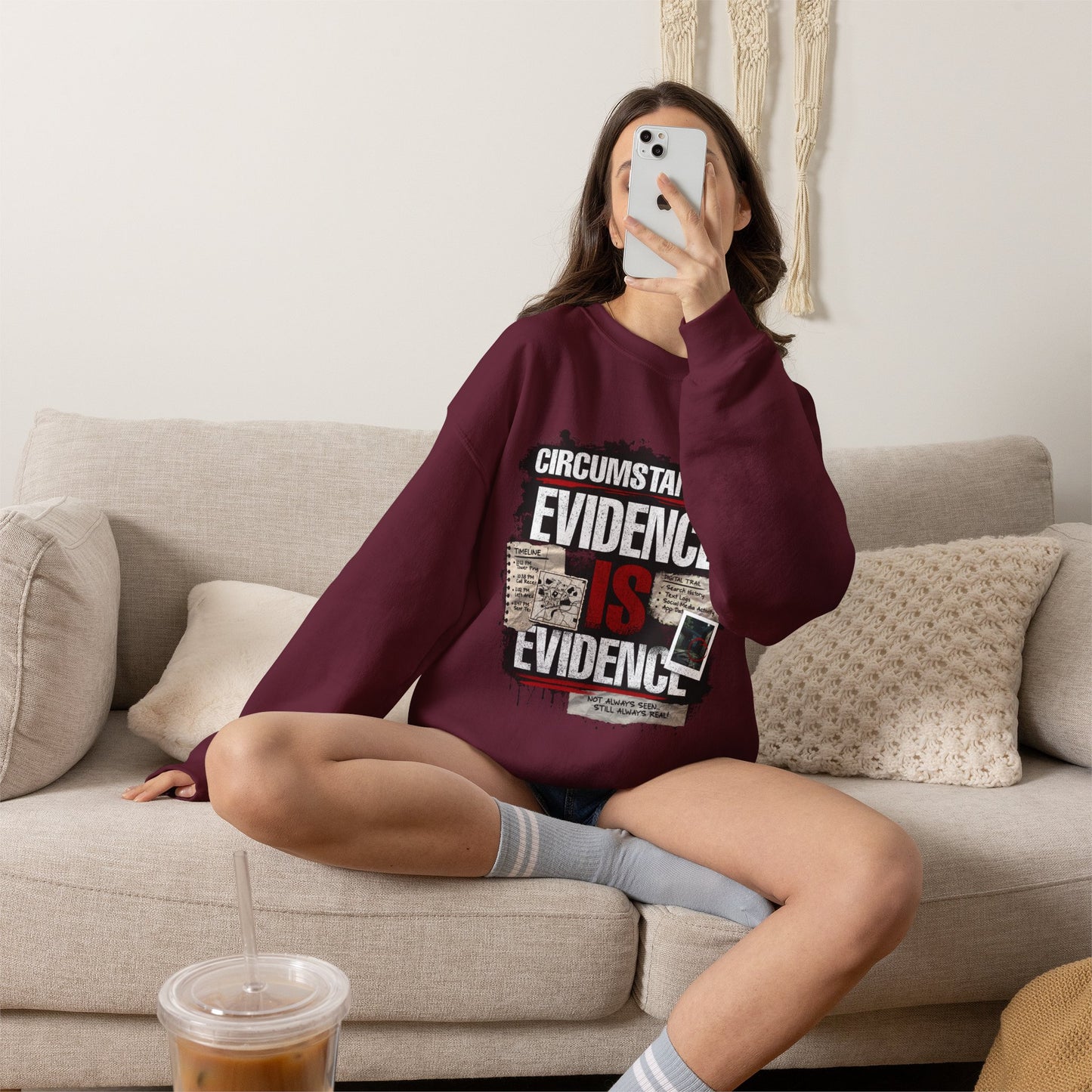 Circumstantial Evidence Is Evidence | True Crime Crewneck Sweatshirt