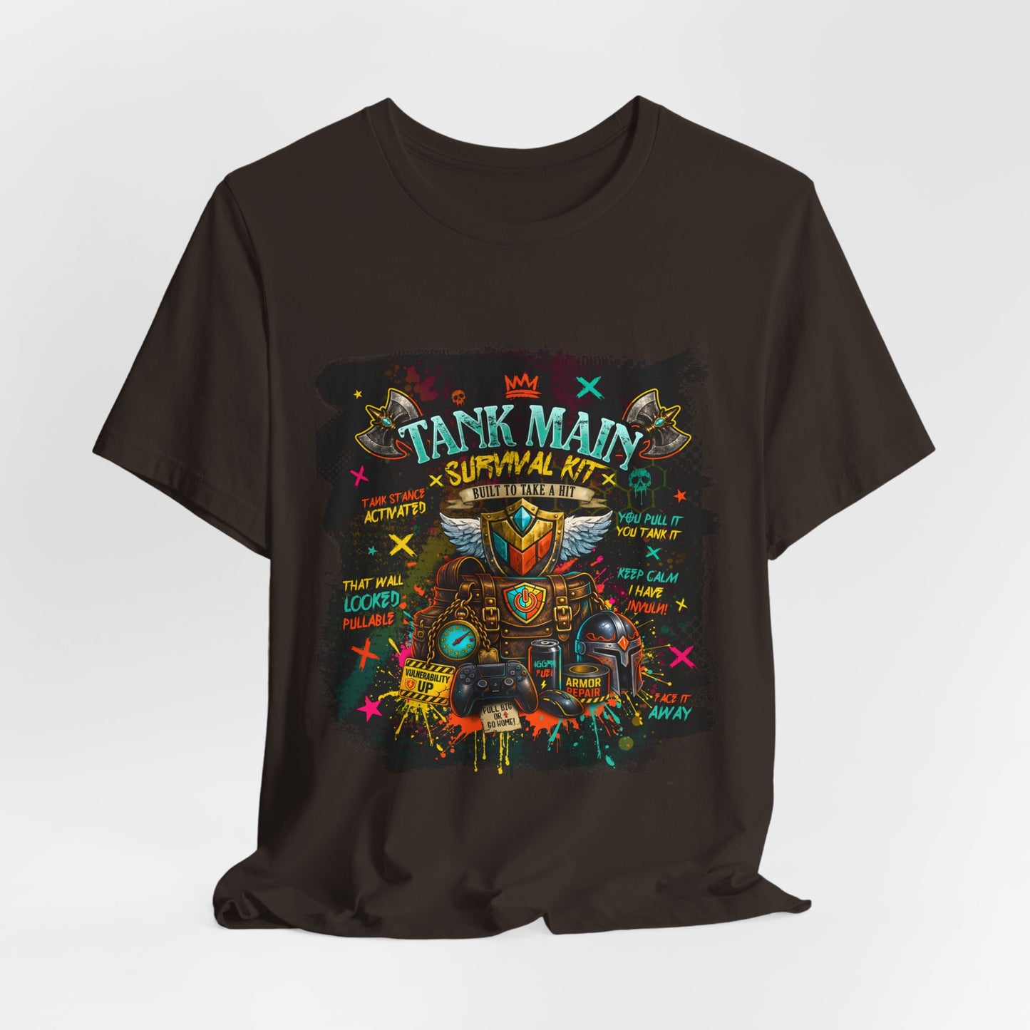 Tank Main Survival Kit – MMORPG Gamer T-Shirt