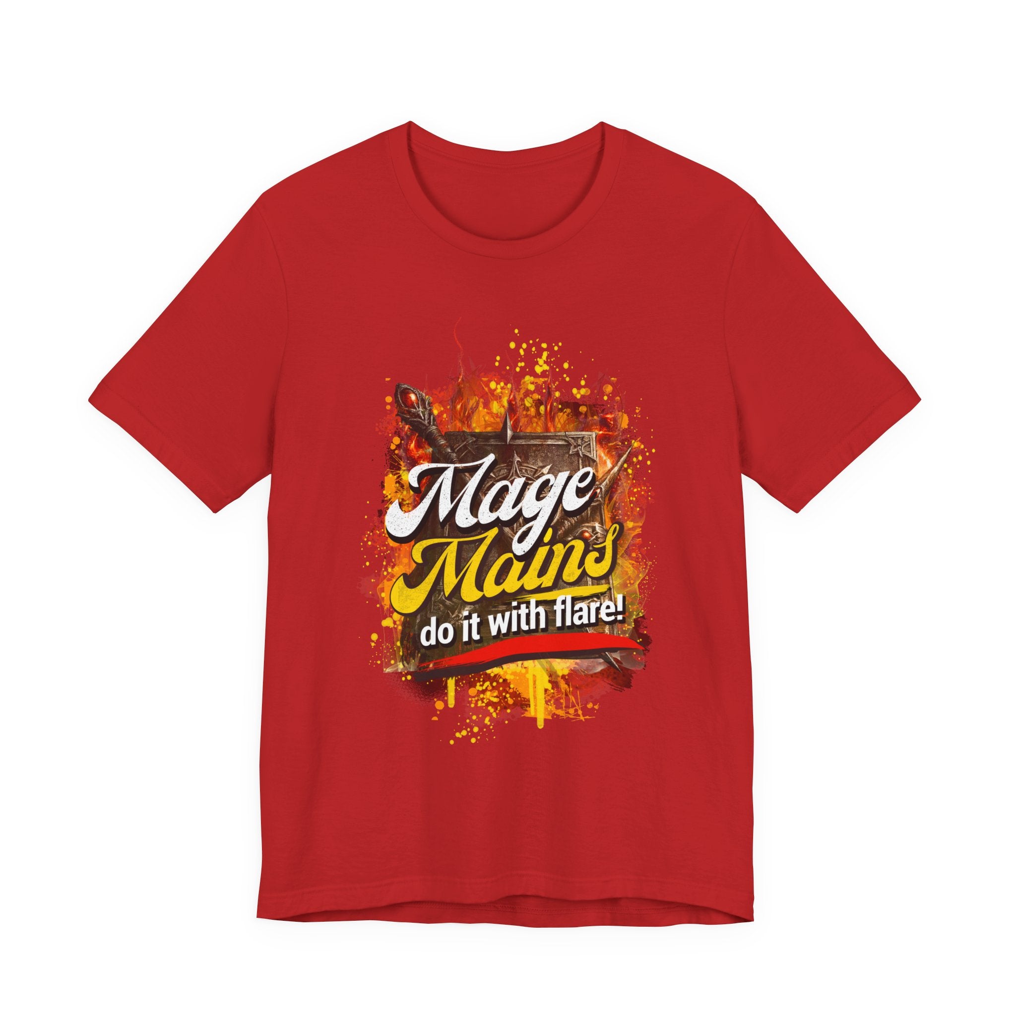 Mage Mains Tee — "Do It With Flare!" Fantasy Gamer Spellcaster T-Shirt