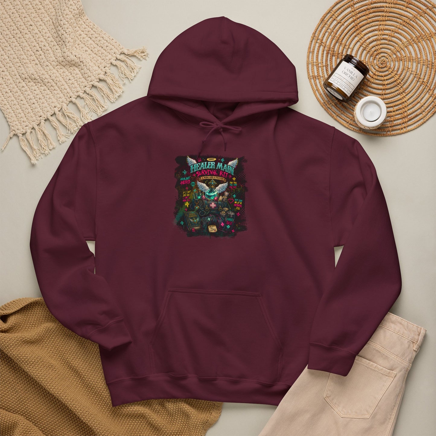 Healer Main Survival Kit | Fantasy Gamer Hoodie