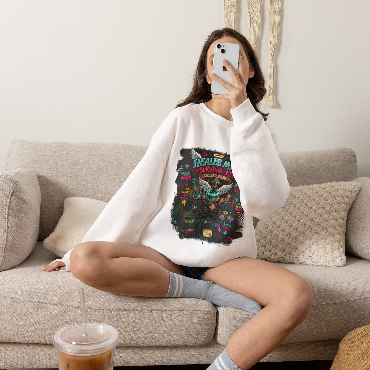 Healer Main Survival Kit | Fantasy Gamer Sweatshirt