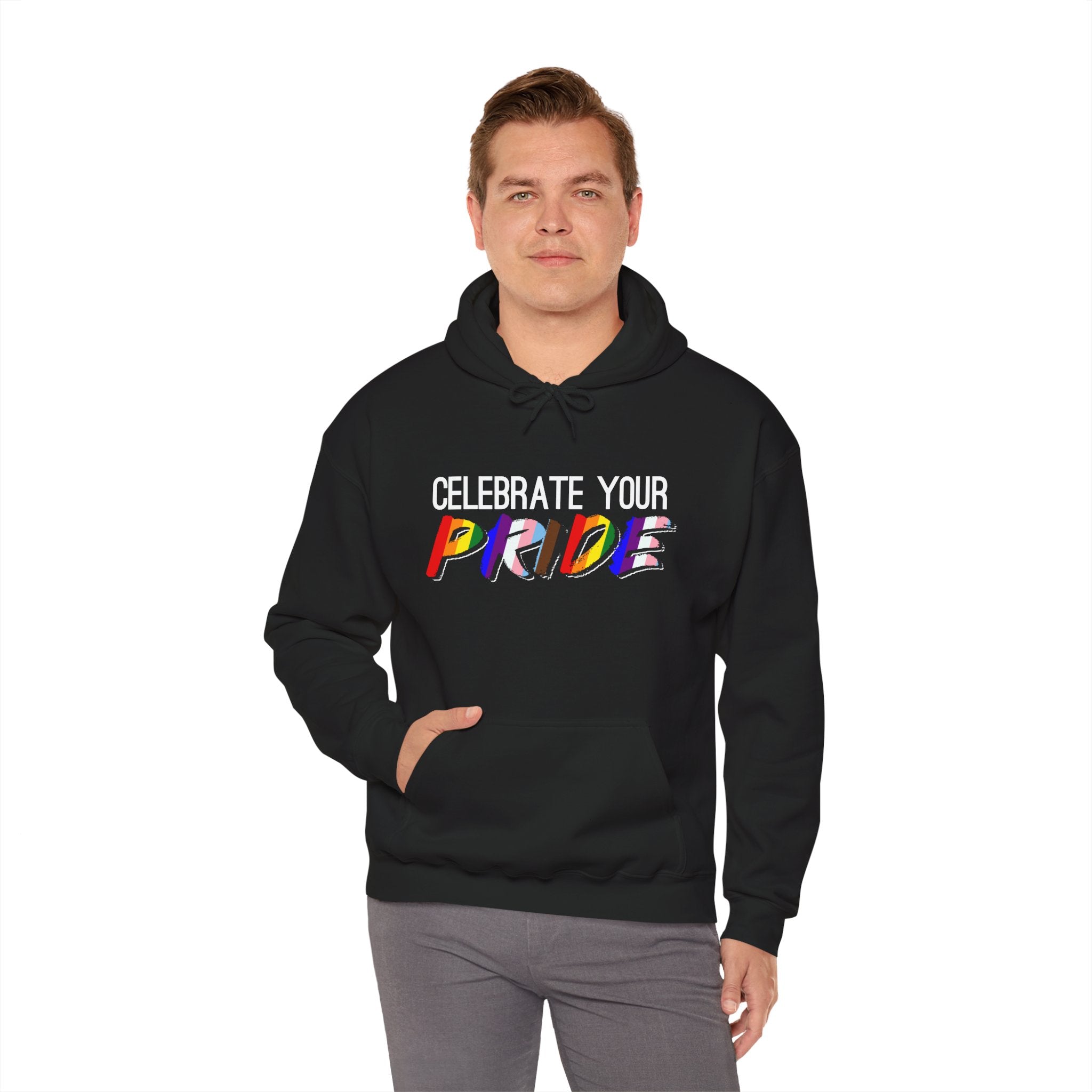 Celebrate Your Pride Hoodie — Rainbow LGBTQ+ Pride Pullover
