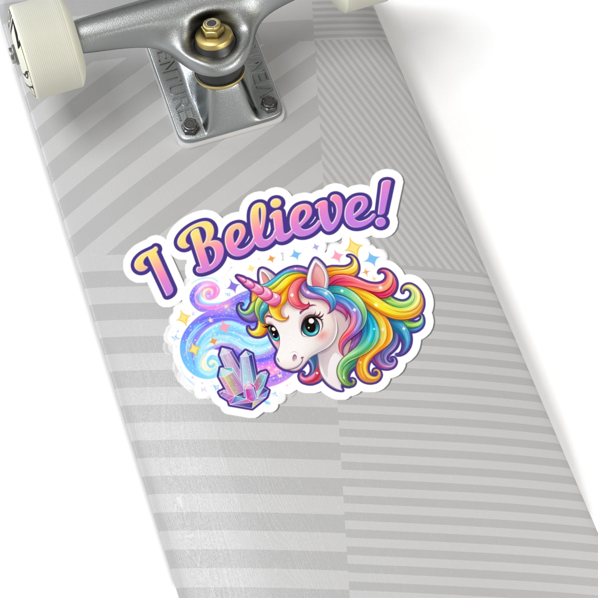 I Believe... Unicorn Vinyl Sticker | Colorful Fantasy Mythical Creature Decal