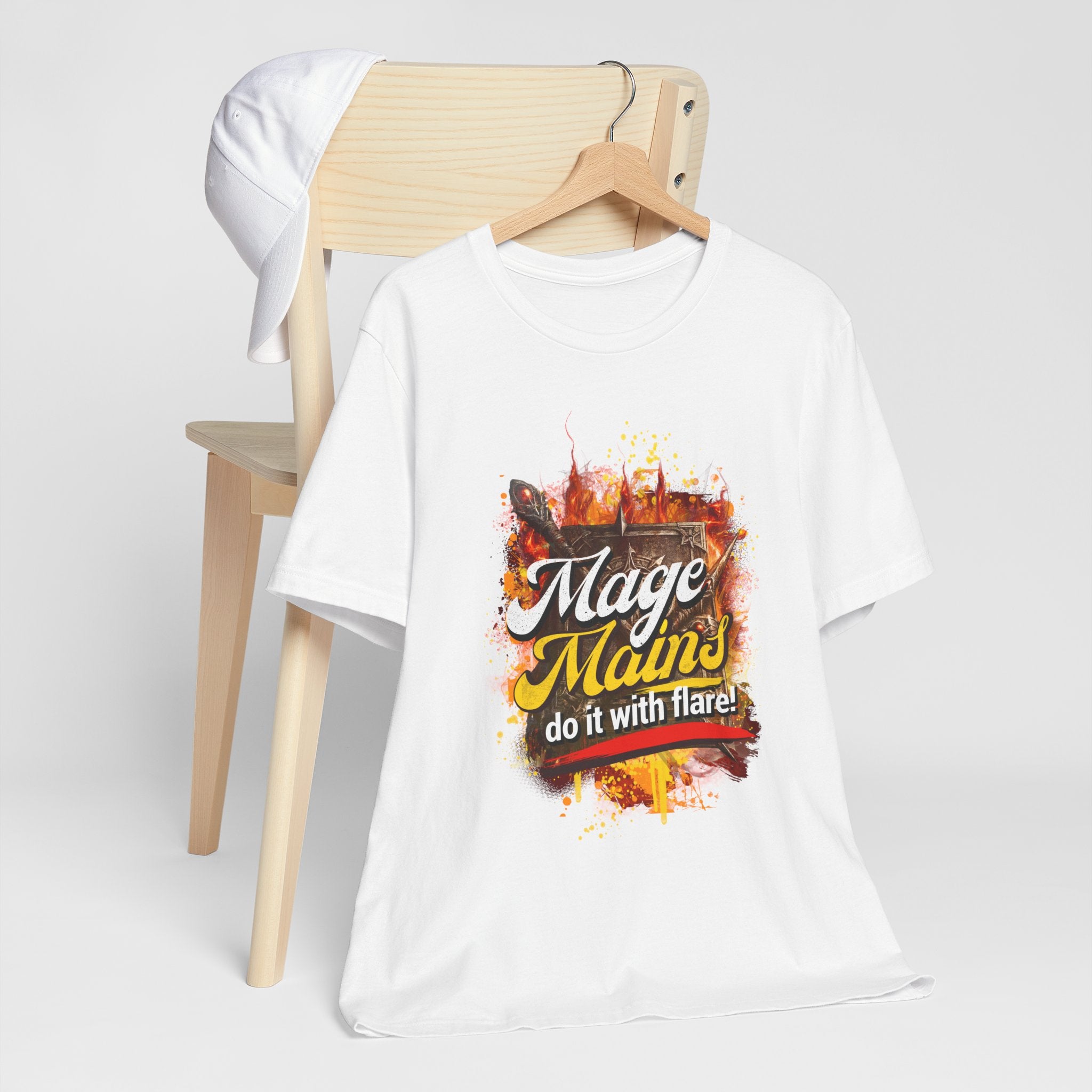 Mage Mains Tee — "Do It With Flare!" Fantasy Gamer Spellcaster T-Shirt