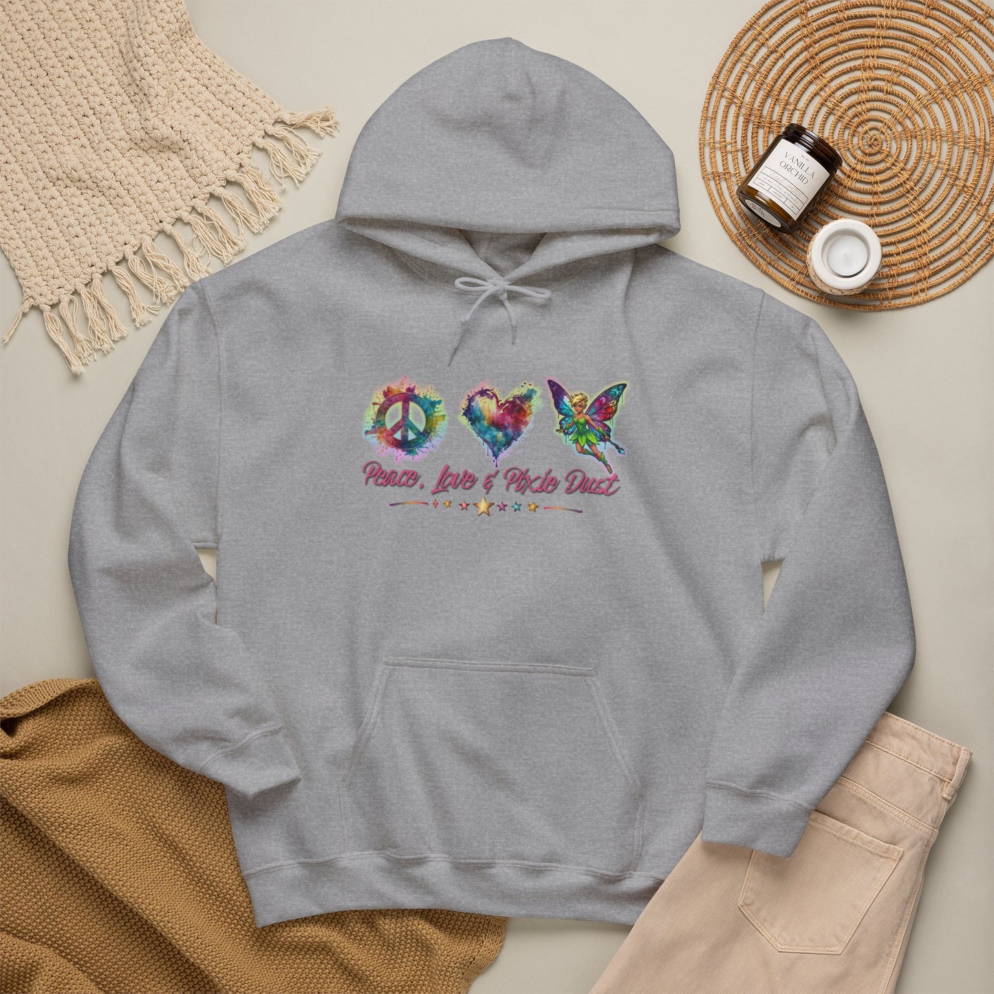 Peace, Love & Pixie Dust Fantasy Pullover Hoodie