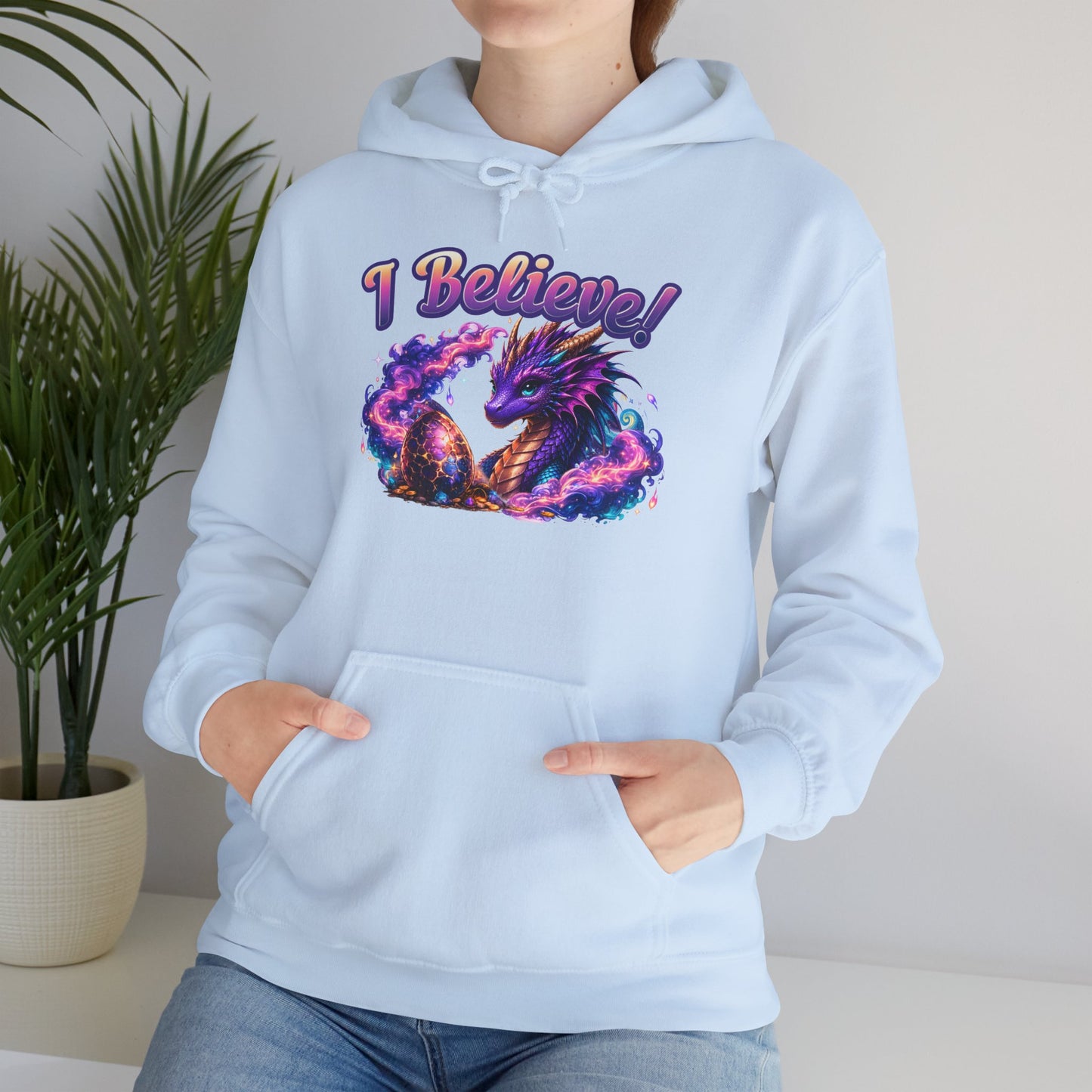 I Believe! Dragon Hoodie | Magical Fantasy Dragon Egg Mythical Creature Pullover