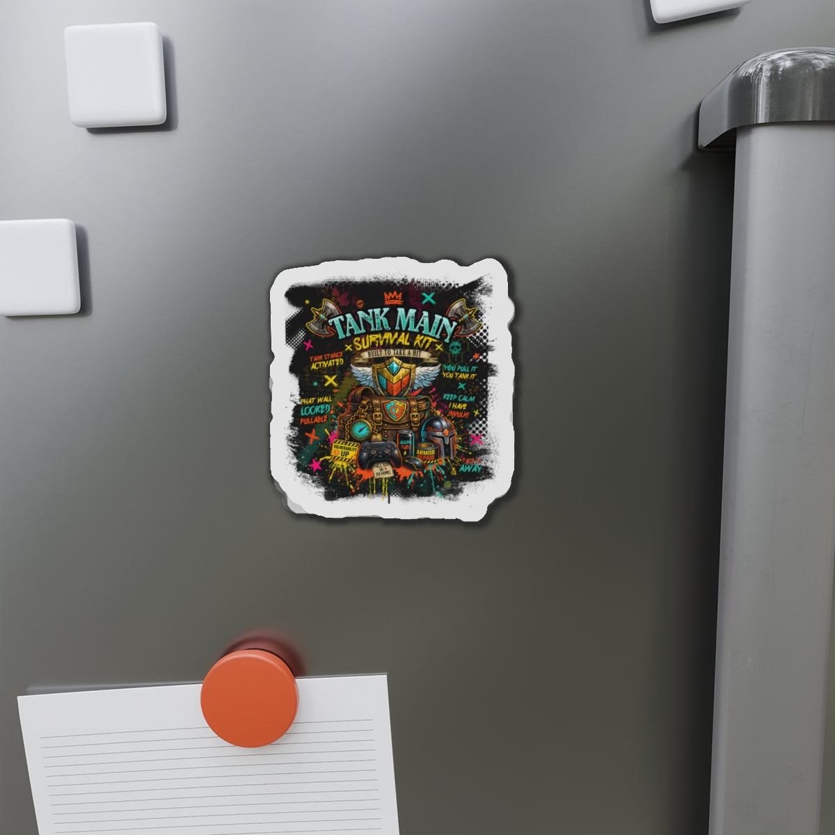 Tank Main Survival Kit Die-Cut Gamer Magnet