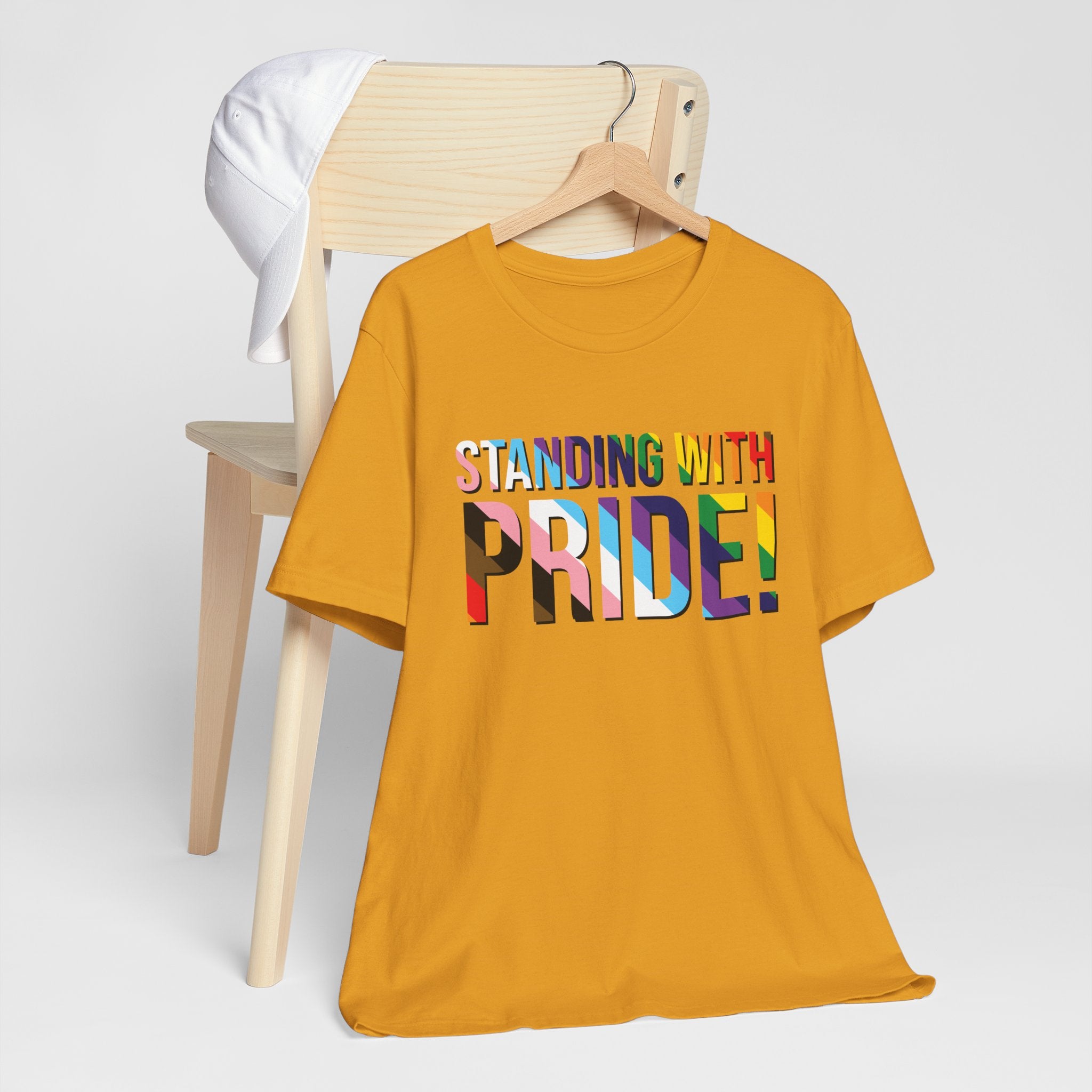 Standing With Pride T-Shirt — Rainbow Ally LGBTQ+ Support Tee