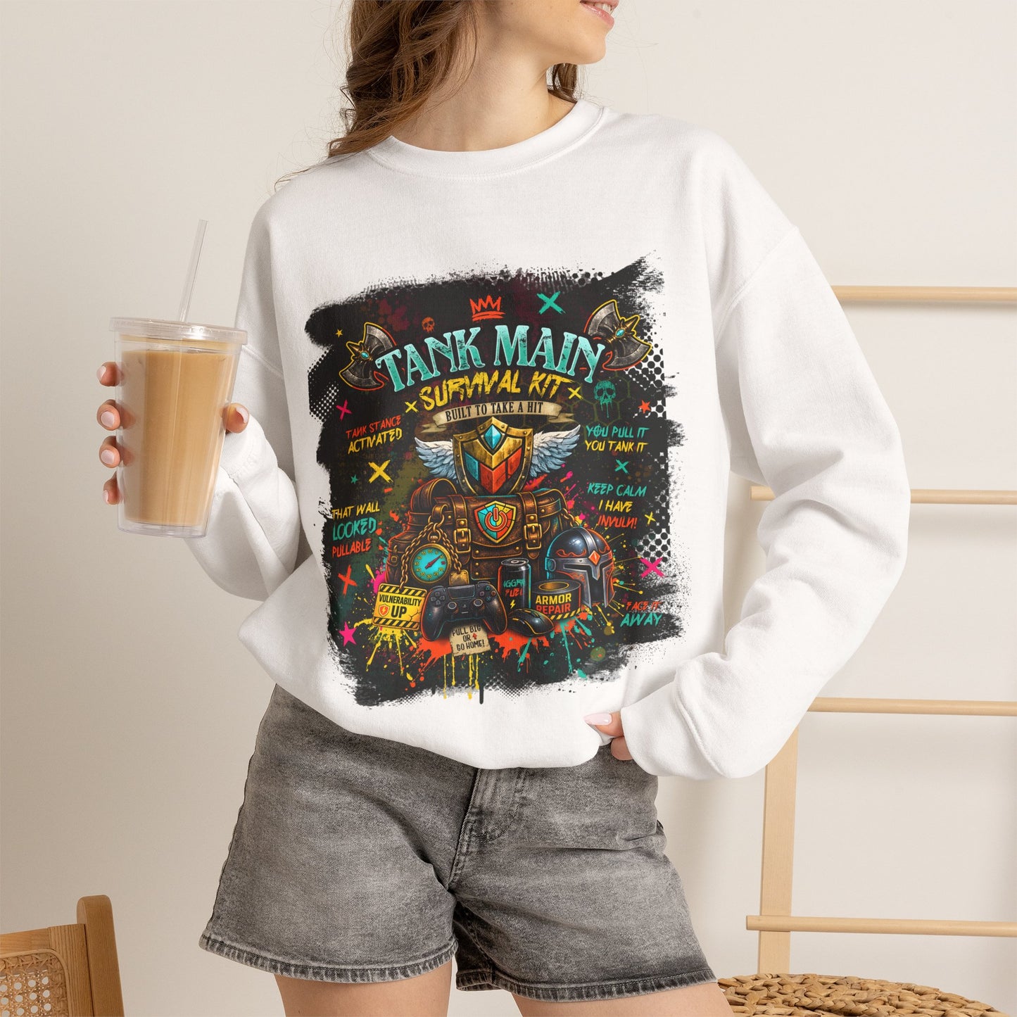 Tank Main Survival Kit | Fantasy Gamer Sweatshirt