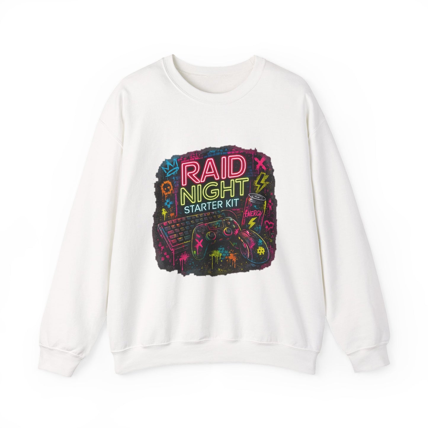 Raid Night Starter Kit | Retro Neon Gamer Sweatshirt