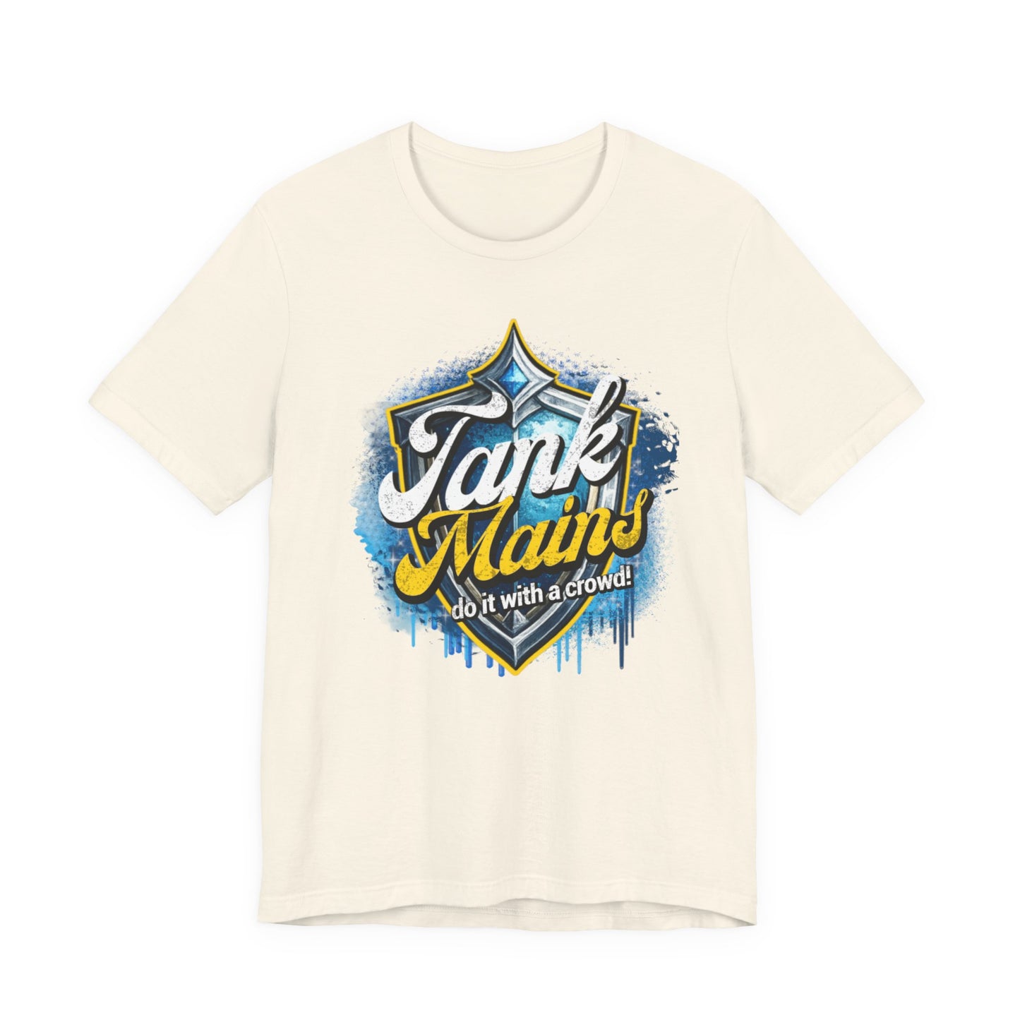 Tank Mains Gaming T‑Shirt — "Do It With a Crowd" Retro Esports Tee