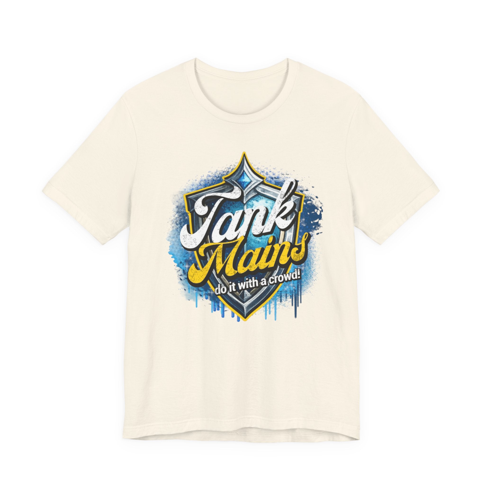 Tank Mains Gaming T‑Shirt — "Do It With a Crowd" Retro Esports Tee
