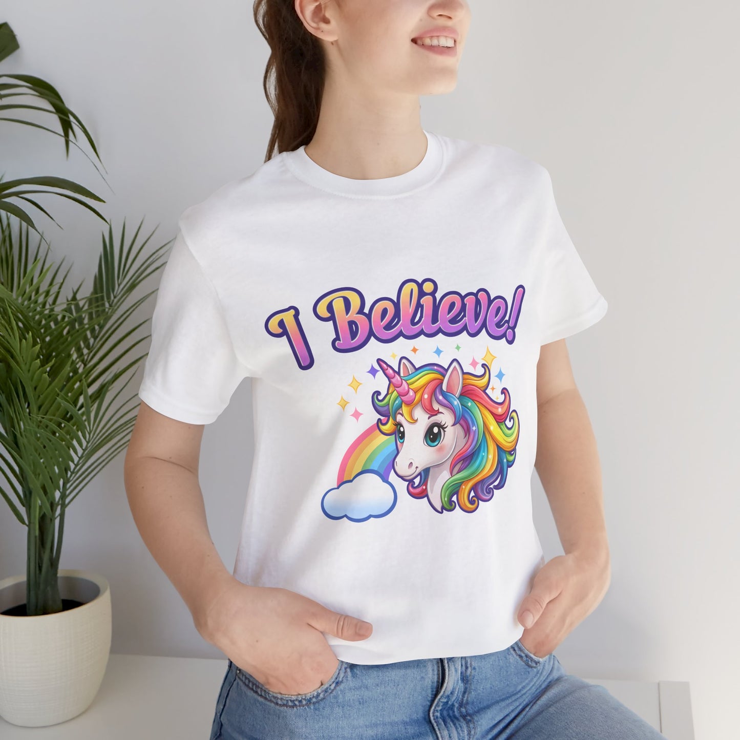 I Believe! Unicorn Fantasy T-Shirt | Magical Rainbow Mythical Creature Graphic Tee