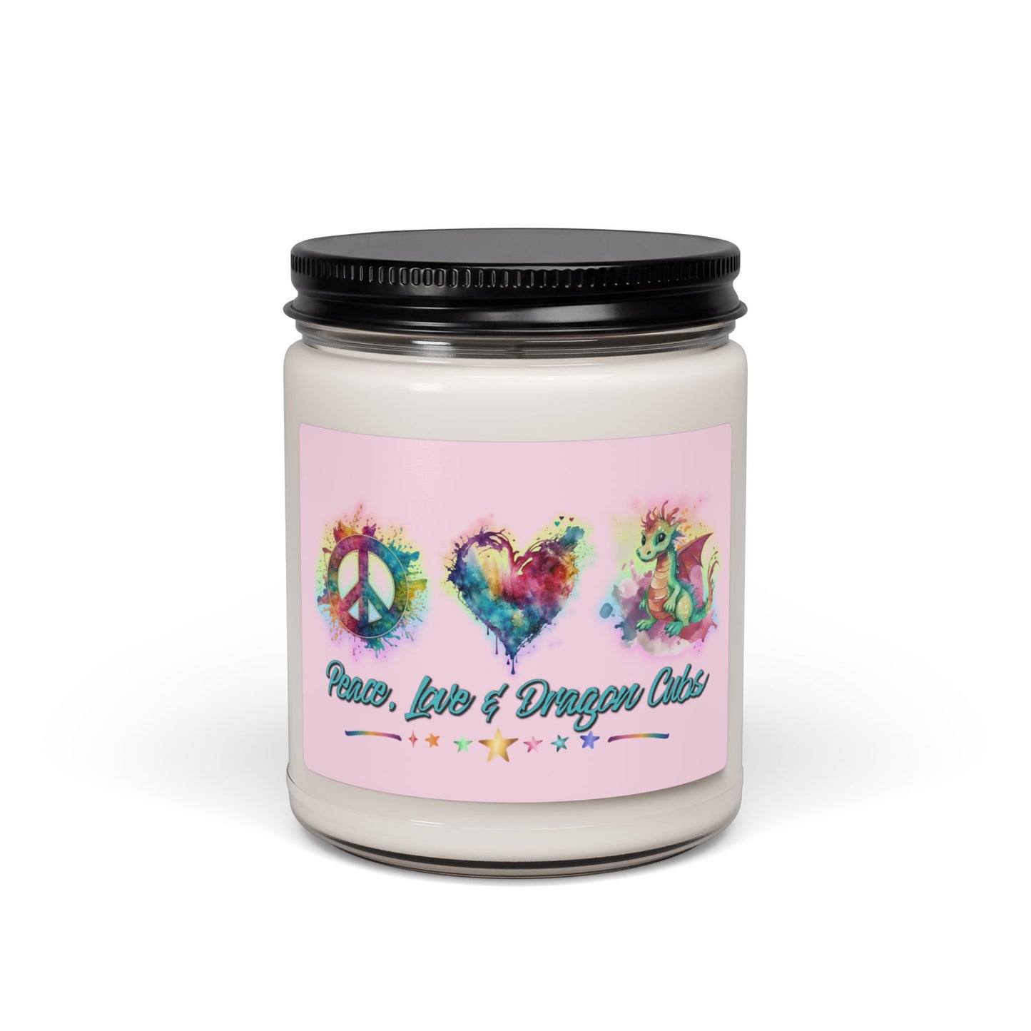Peace, Love & Dragon Cubs Scented Soy Candle