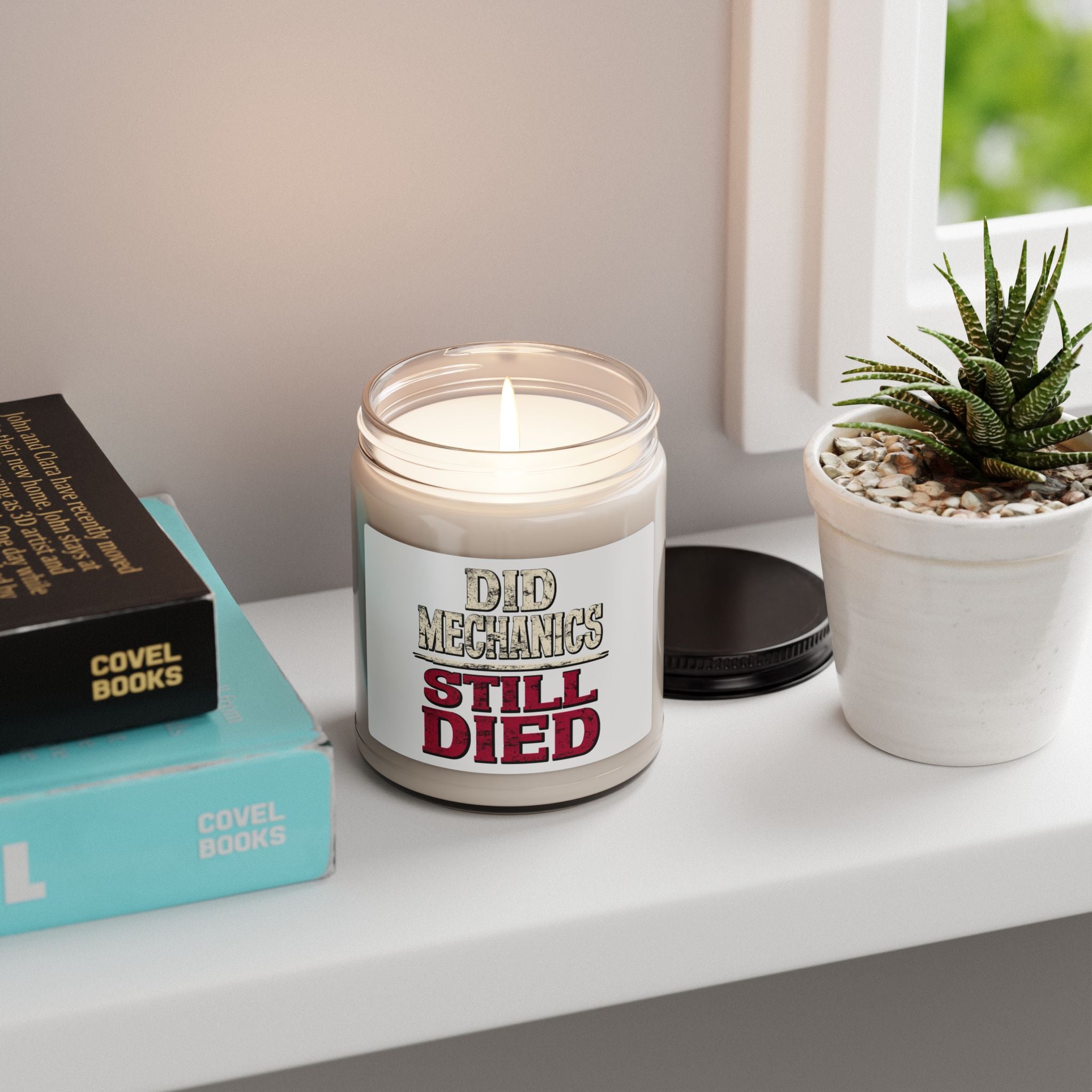 Did Mechanics, Still Died | Gamer Scented Soy Candle (9oz)