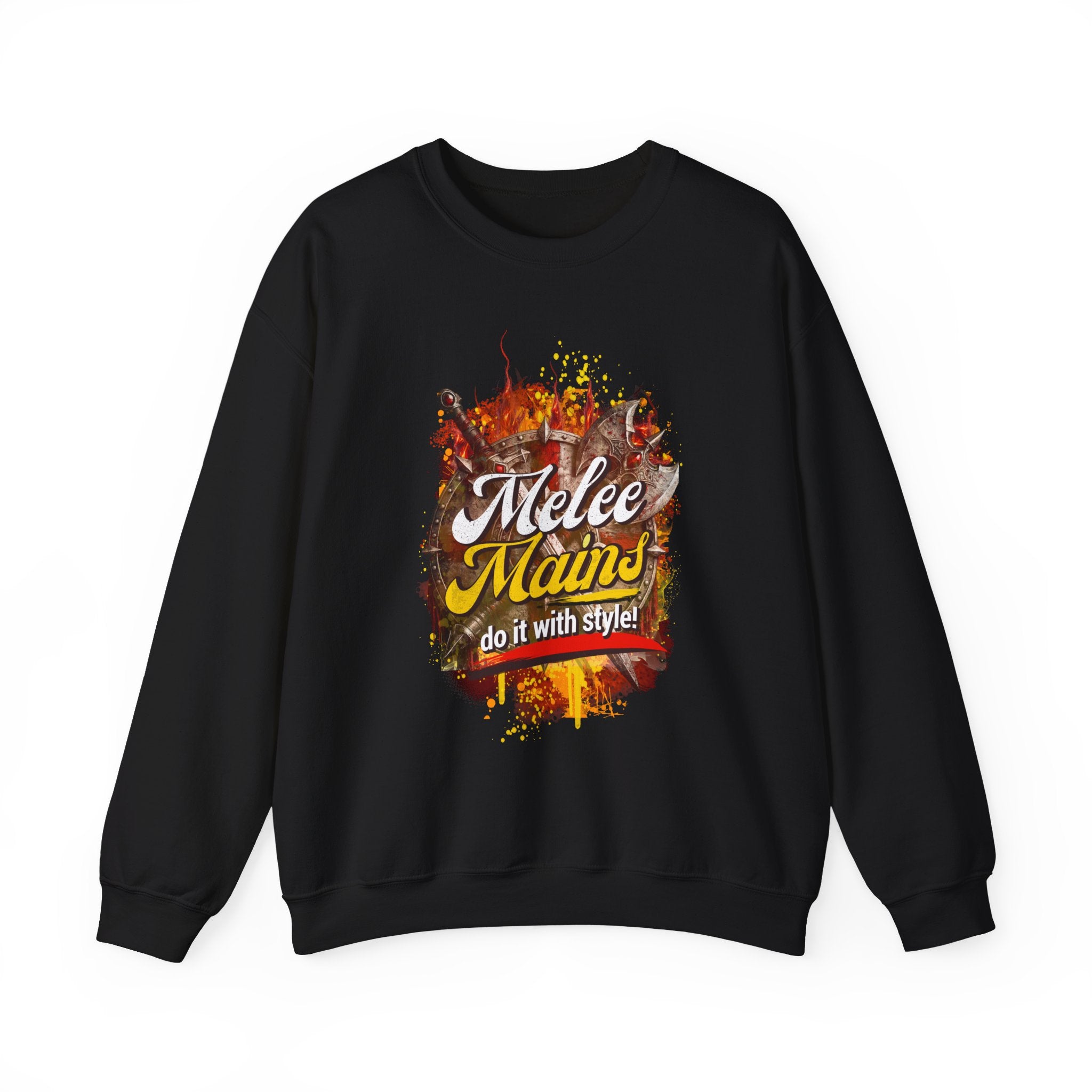Melee Mains Crewneck Sweatshirt – “Do It With Style” Gamer Graphic Pullover