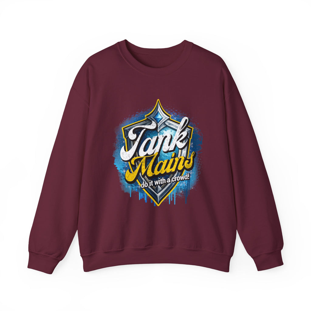Tank Mains Crewneck Sweatshirt — Gamer Esports Graphic Pullover