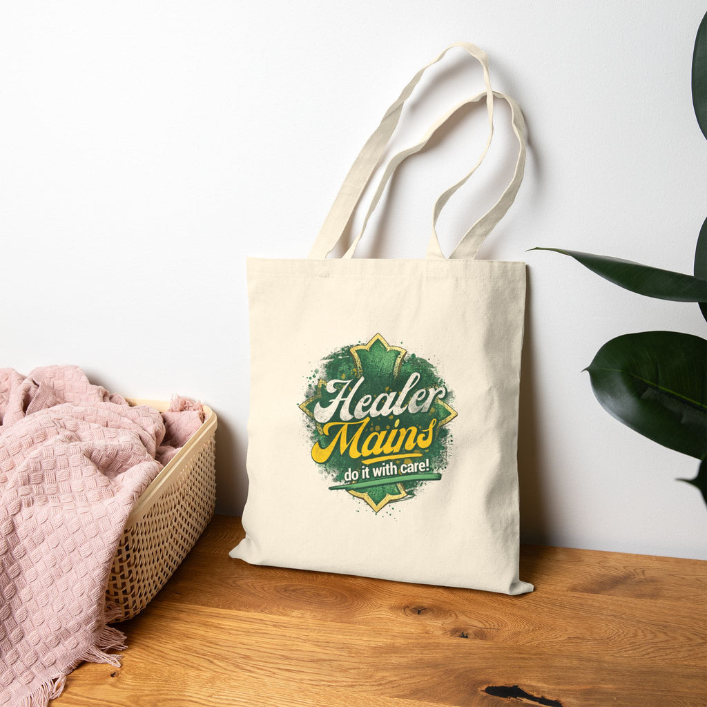 Healer Mains Cotton Tote Bag — Gamer RPG Healer Gift