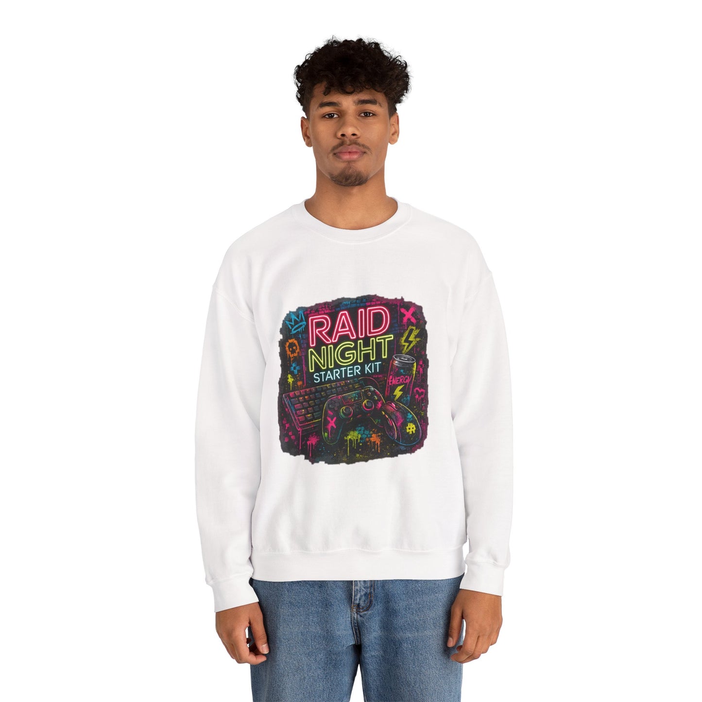 Raid Night Starter Kit | Retro Neon Gamer Sweatshirt