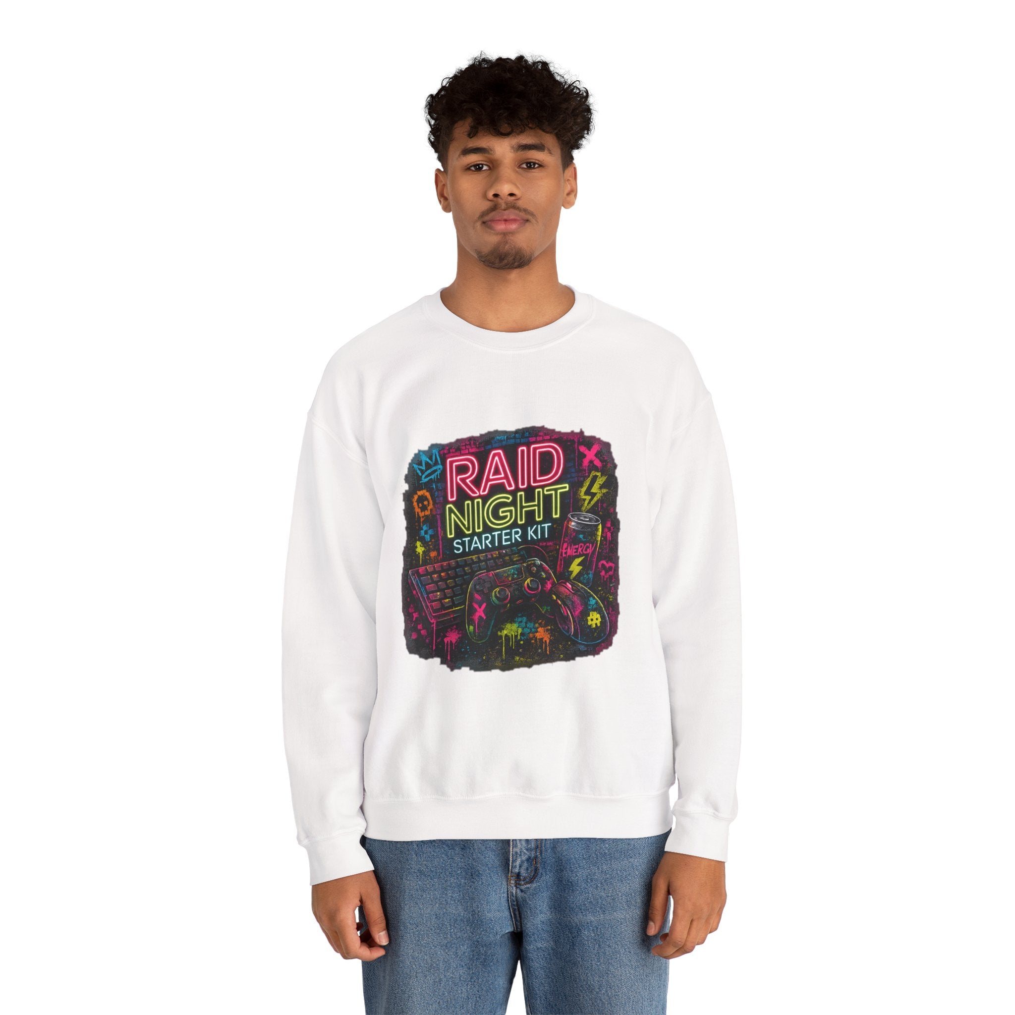 Raid Night Starter Kit | Retro Neon Gamer Sweatshirt