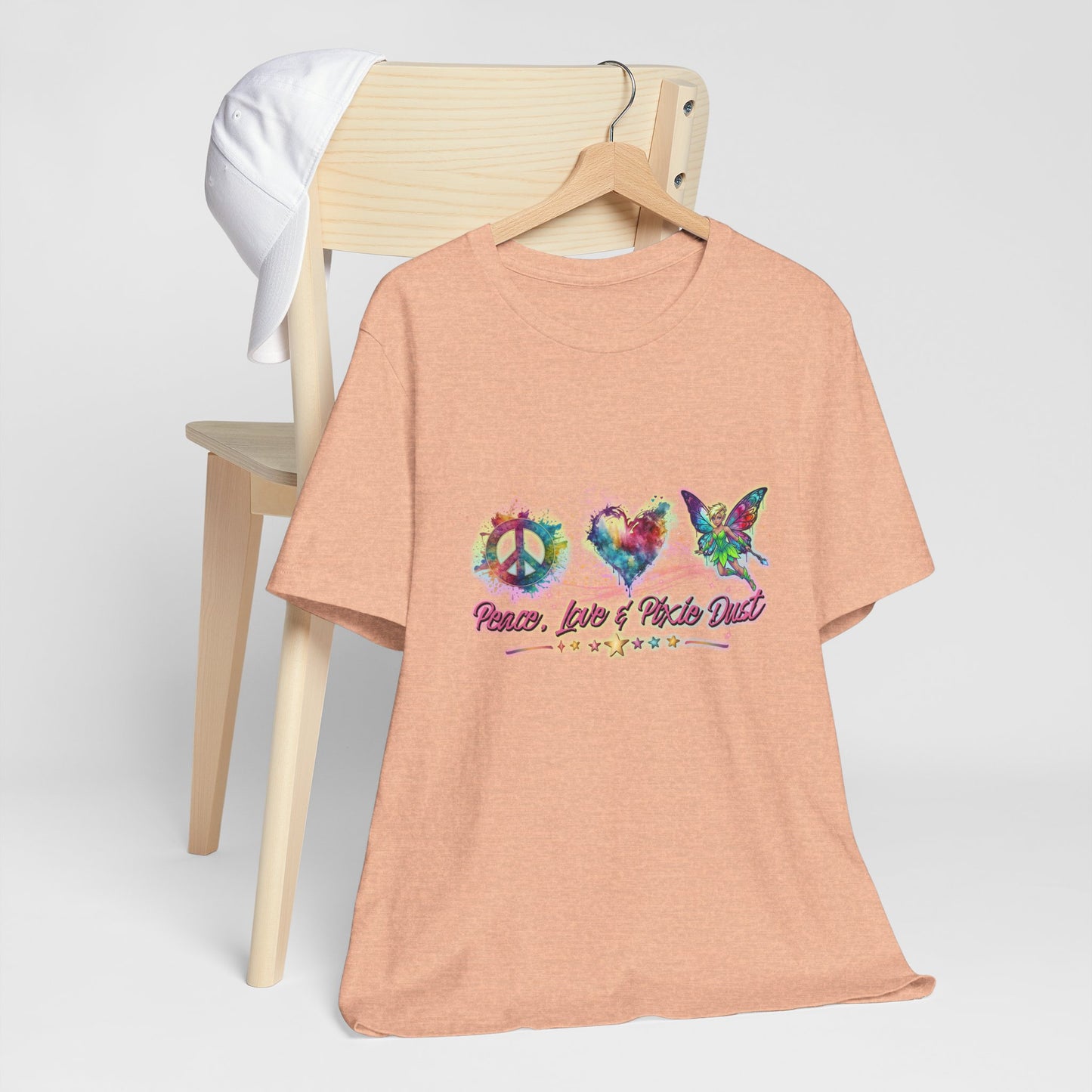 Peace, Love & Pixie Dust Watercolor Fantasy T-Shirt